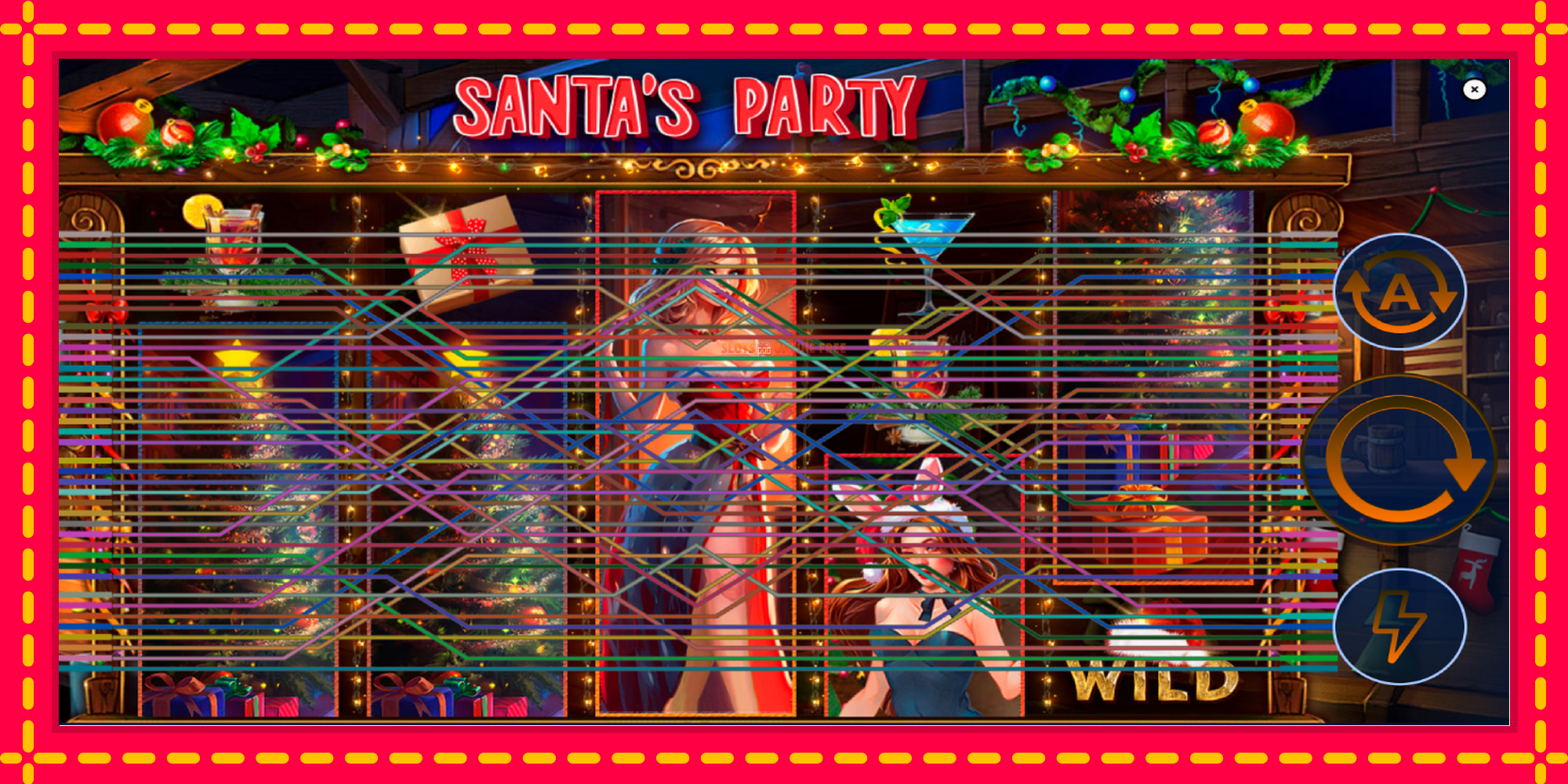 Santas Party - spēļu automāts ar modernu grafiku