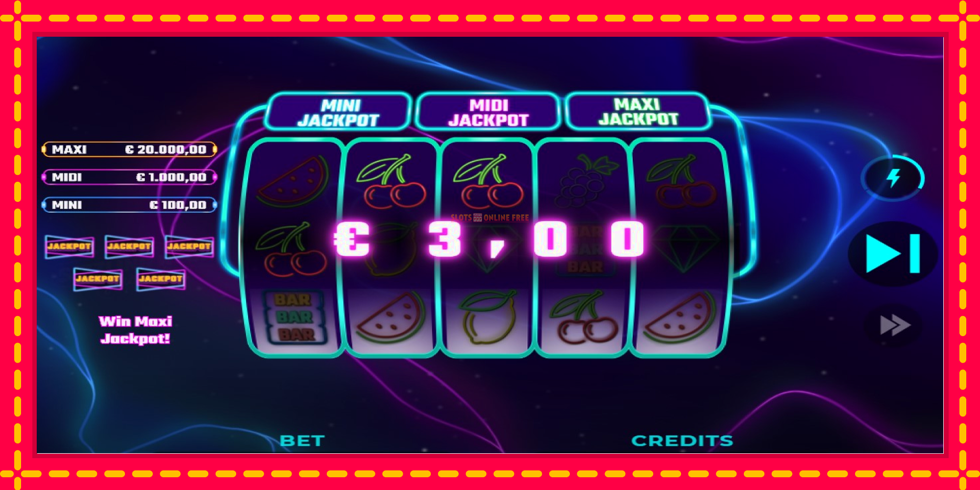 Sizzling Neon Jackpot - spēļu automāts ar modernu grafiku