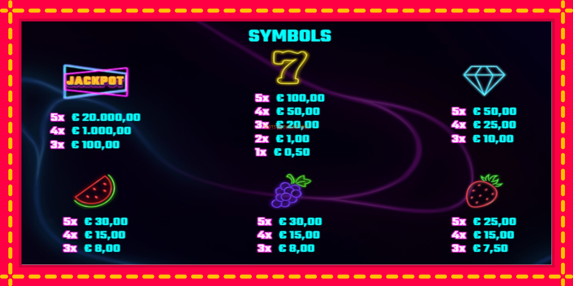 Sizzling Neon Jackpot - spēļu automāts ar modernu grafiku