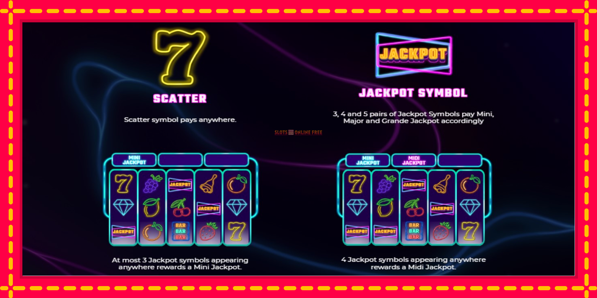 Sizzling Neon Jackpot - spēļu automāts ar modernu grafiku