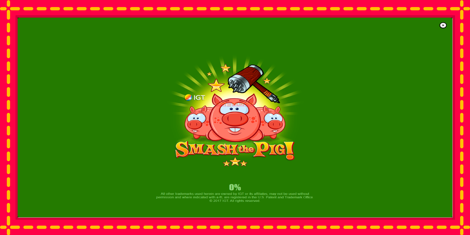 Smash the Pig - spēļu automāts ar modernu grafiku