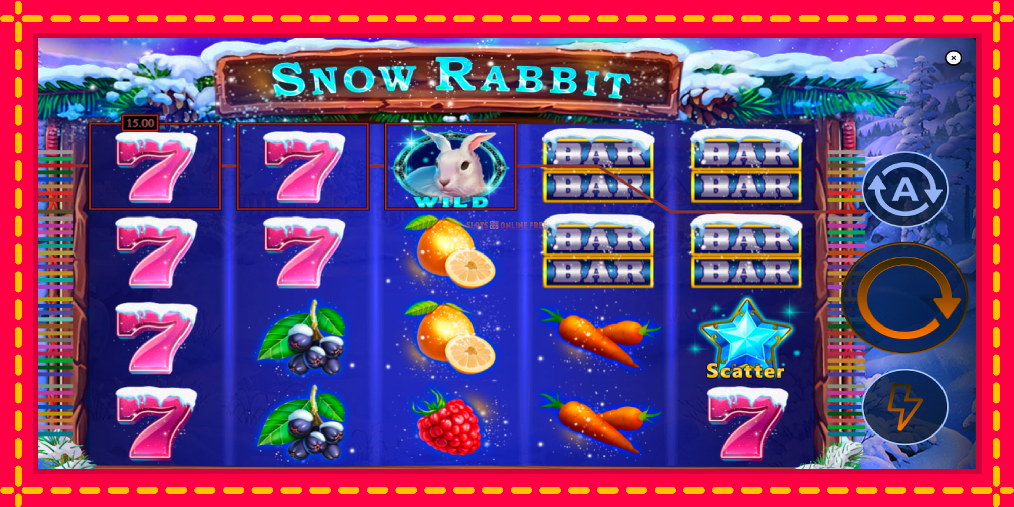 Snow Rabbit - spēļu automāts ar modernu grafiku