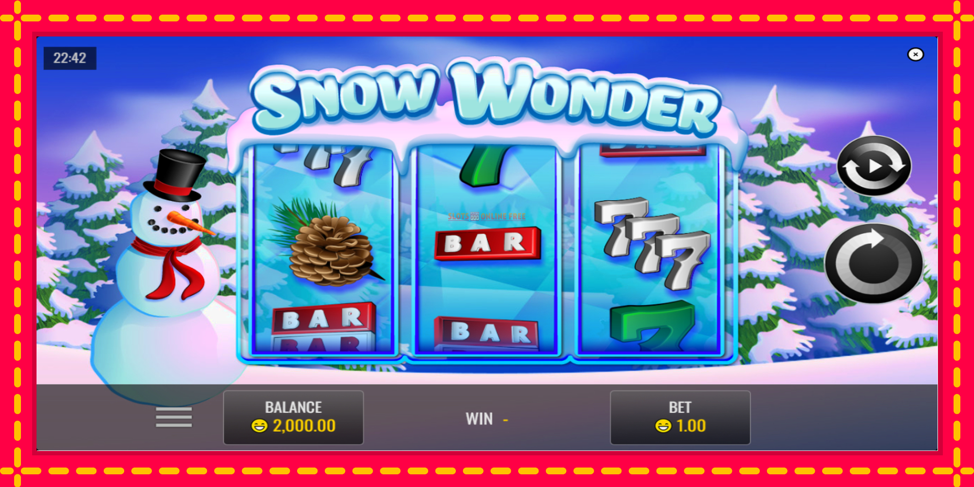 Snow Wonder - spēļu automāts ar modernu grafiku