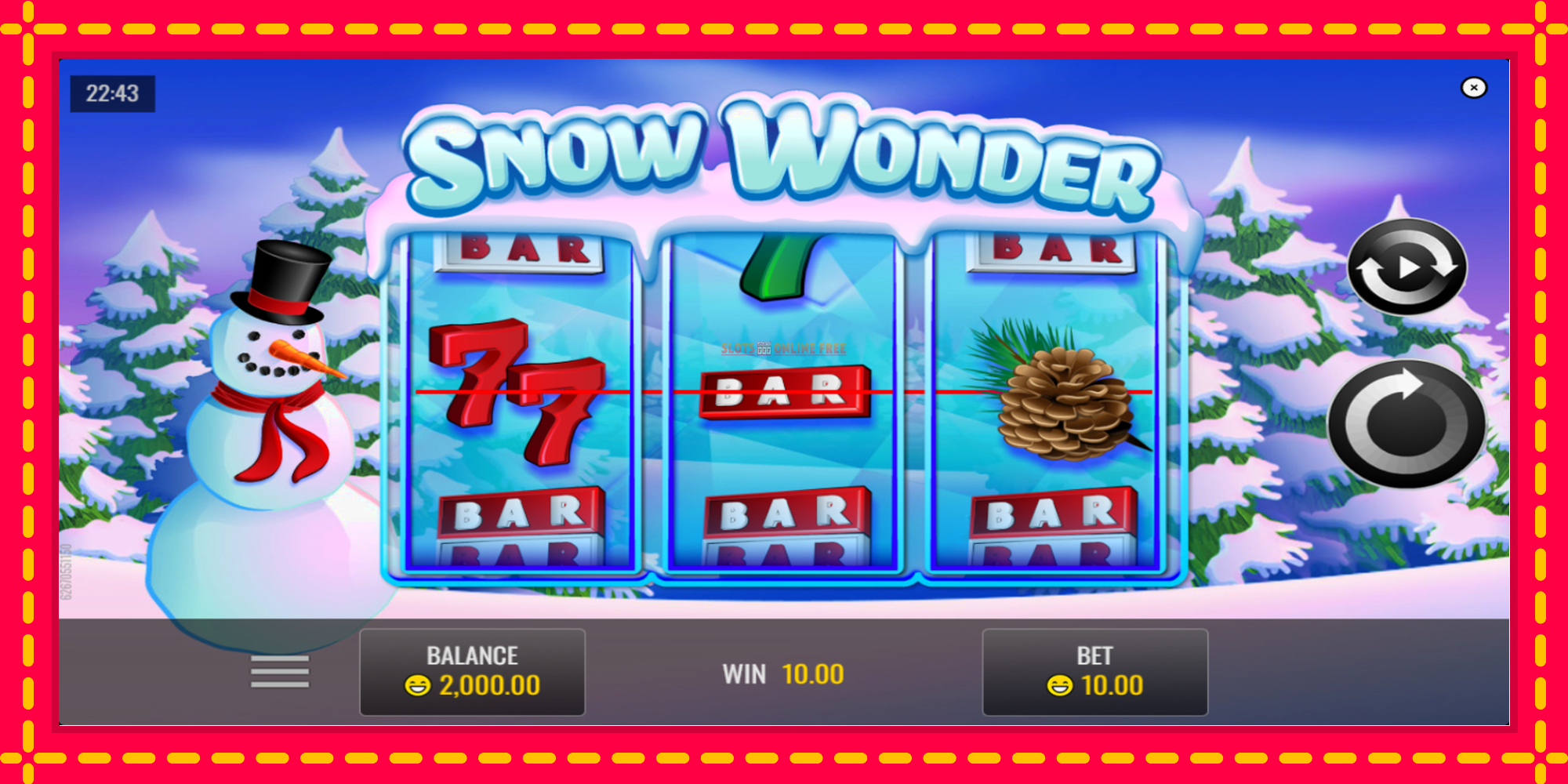 Snow Wonder - spēļu automāts ar modernu grafiku