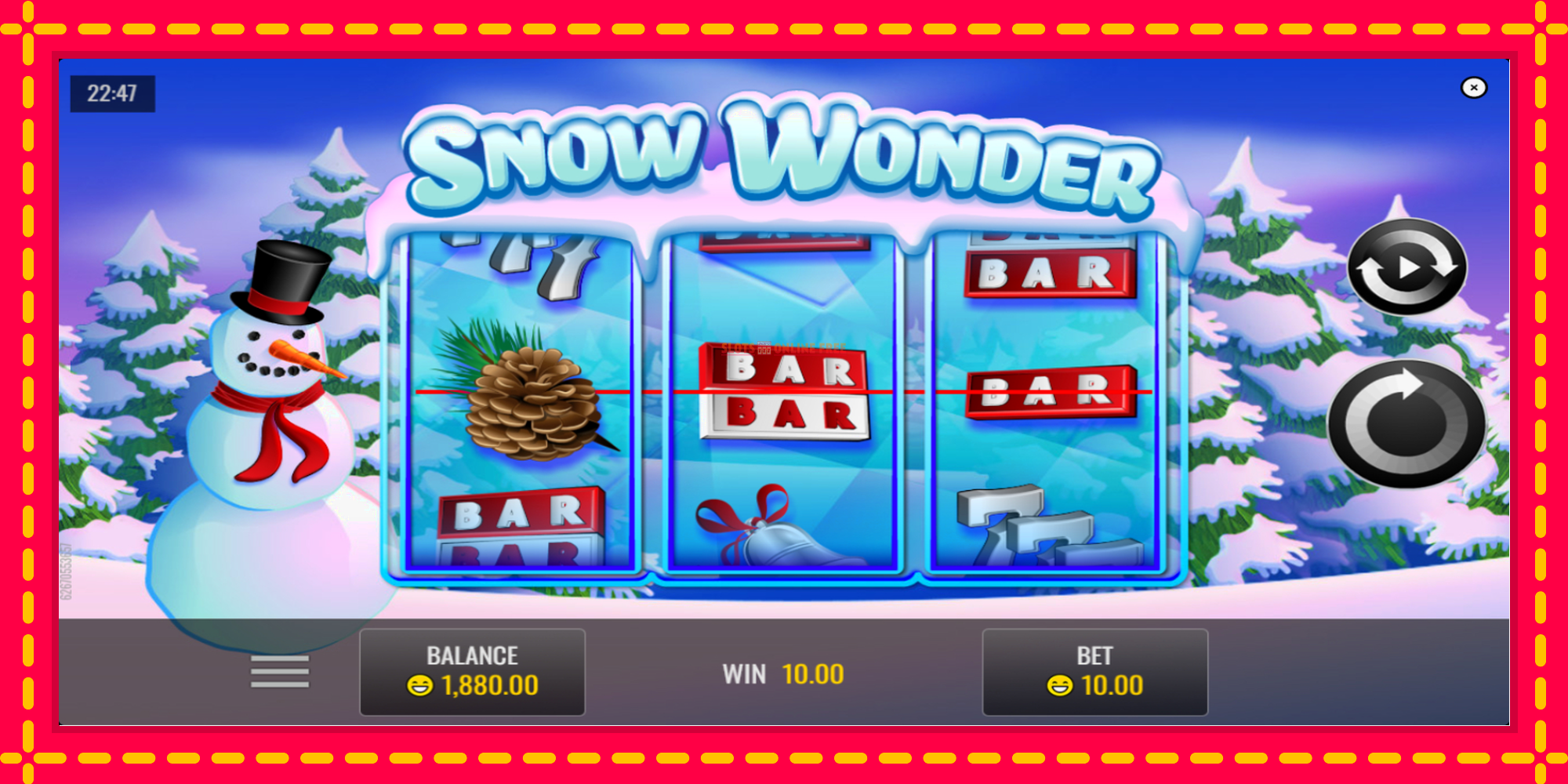 Snow Wonder - spēļu automāts ar modernu grafiku