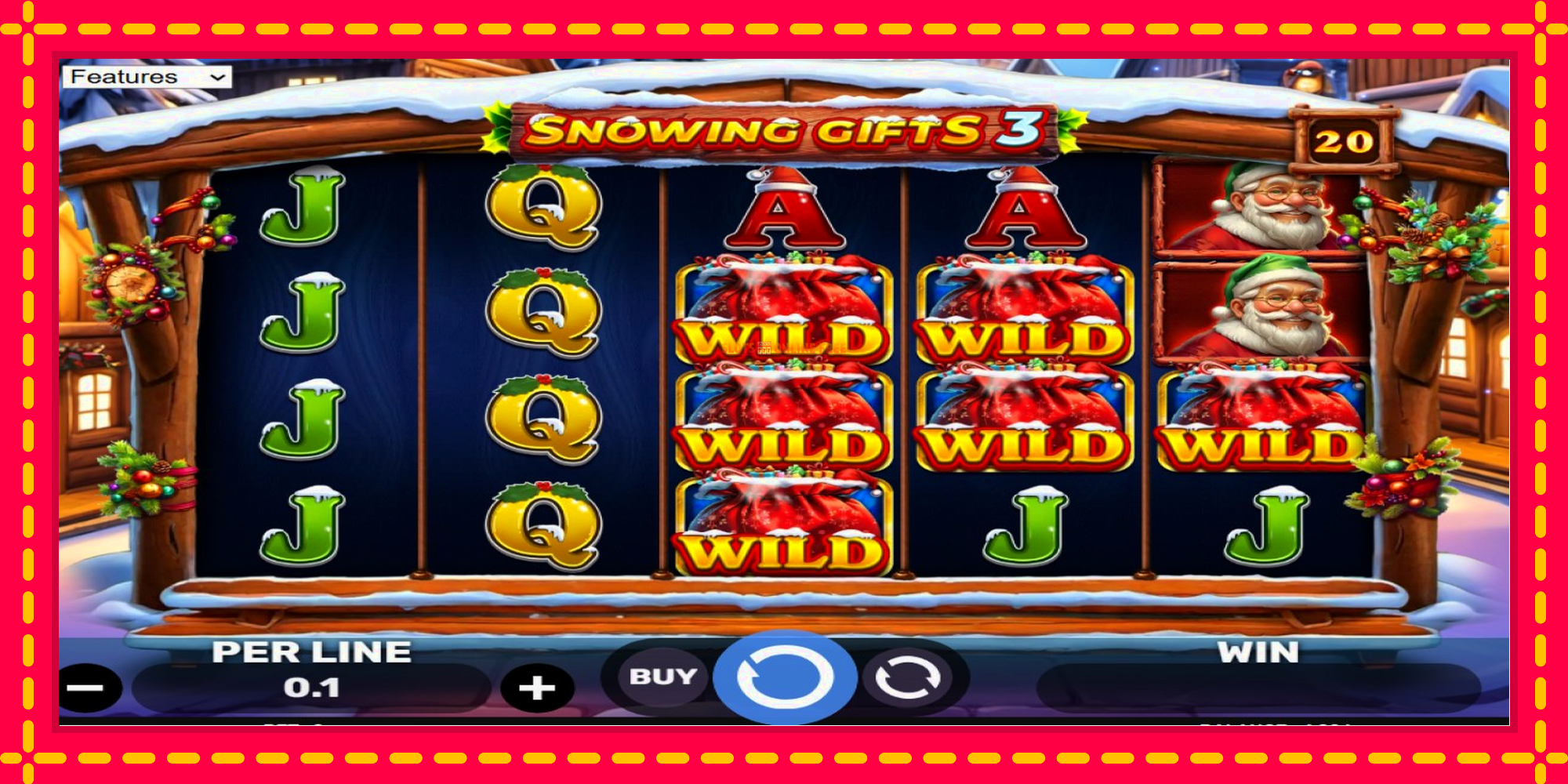 Snowing Gifts 3 - spēļu automāts ar modernu grafiku