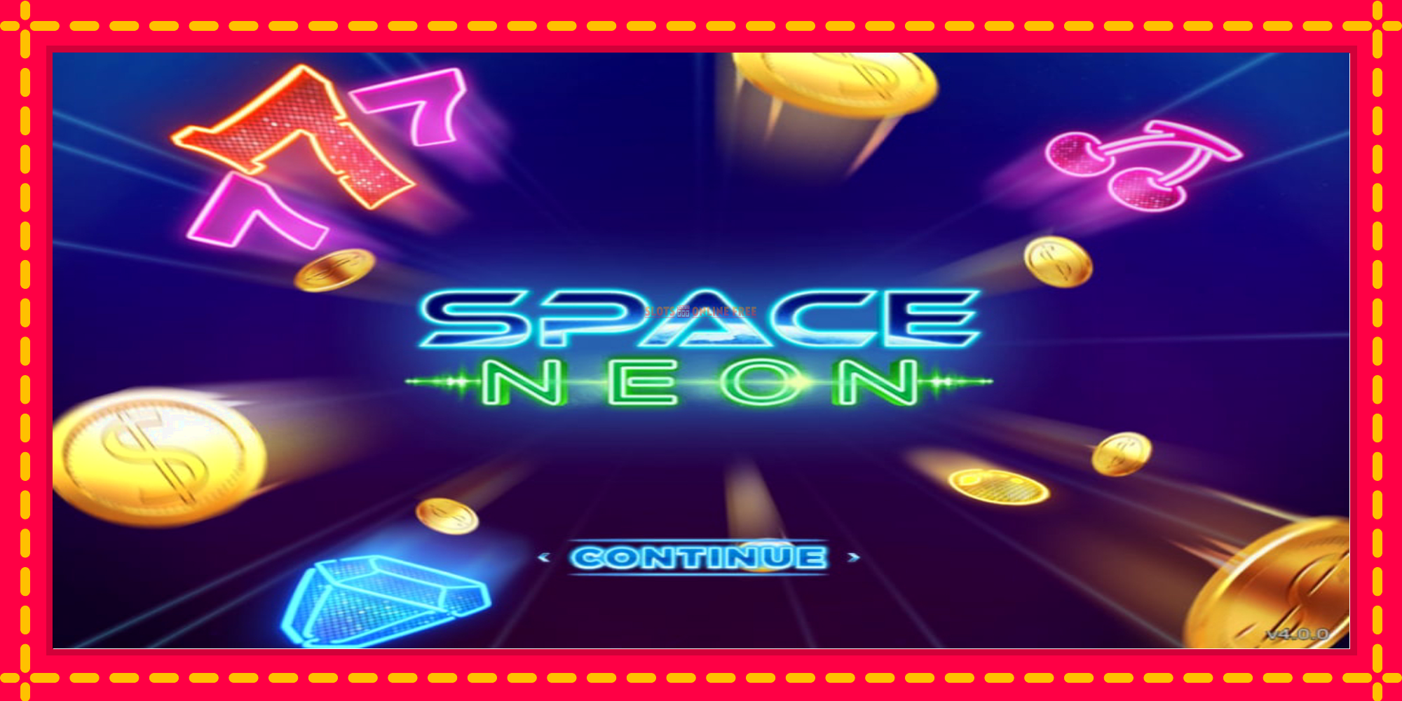 Space Neon - spēļu automāts ar modernu grafiku