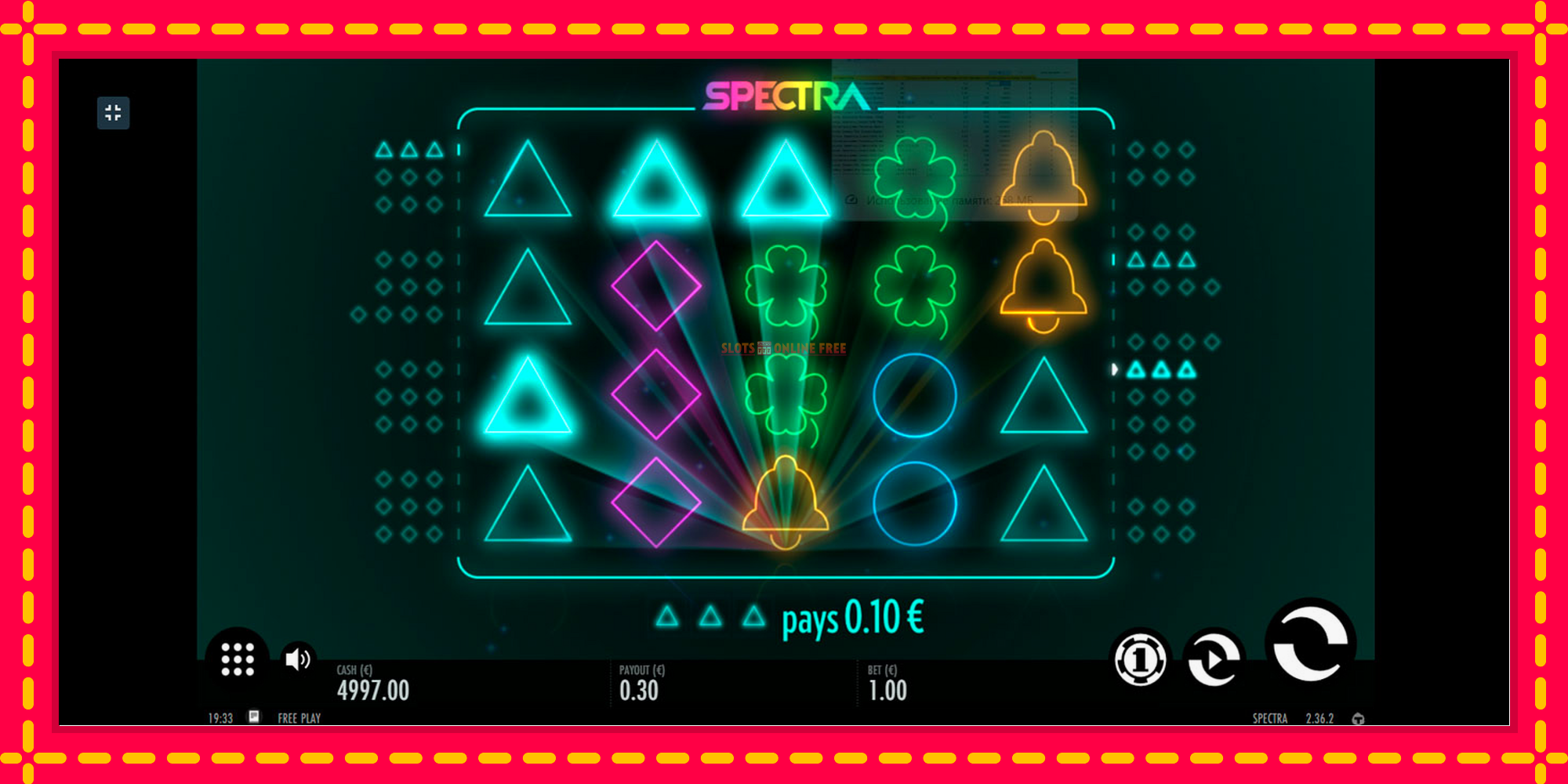 Spectra - spēļu automāts ar modernu grafiku