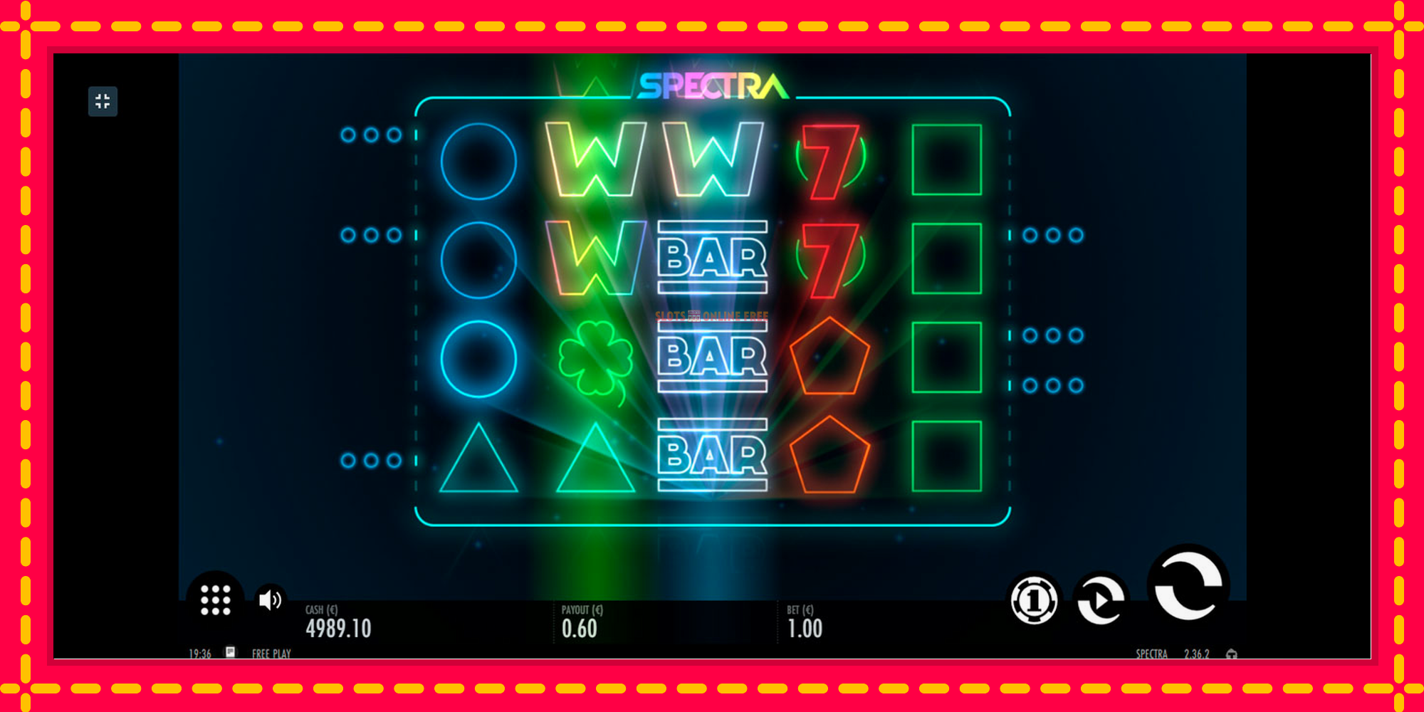 Spectra - spēļu automāts ar modernu grafiku