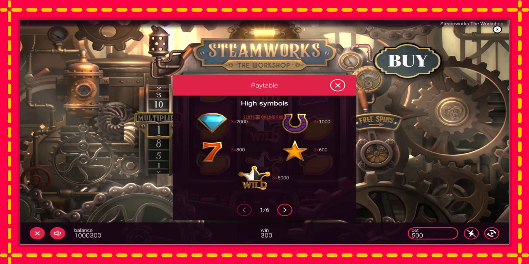 Steamworks - The Workshop - spēļu automāts ar modernu grafiku