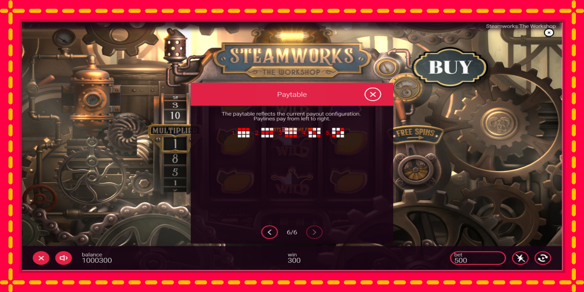 Steamworks - The Workshop - spēļu automāts ar modernu grafiku