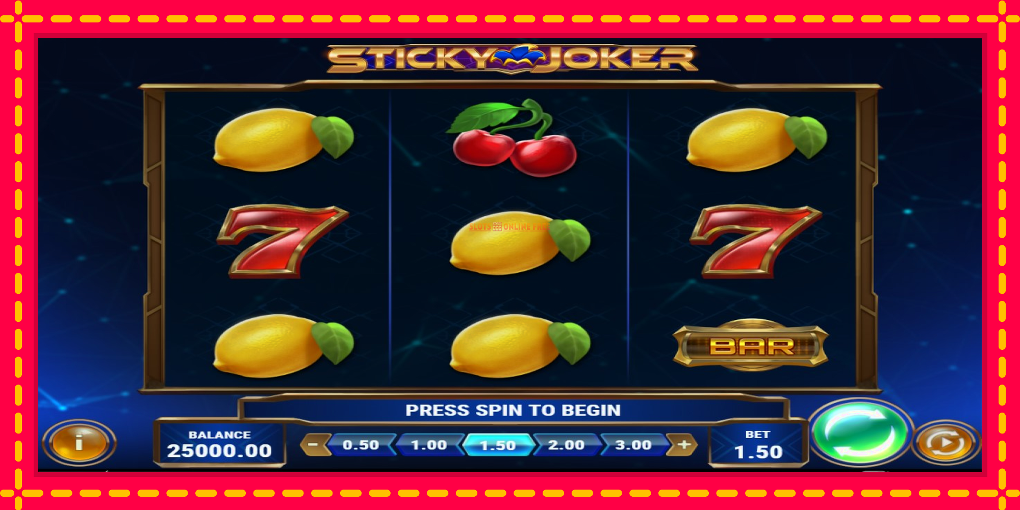 Sticky Joker - spēļu automāts ar modernu grafiku