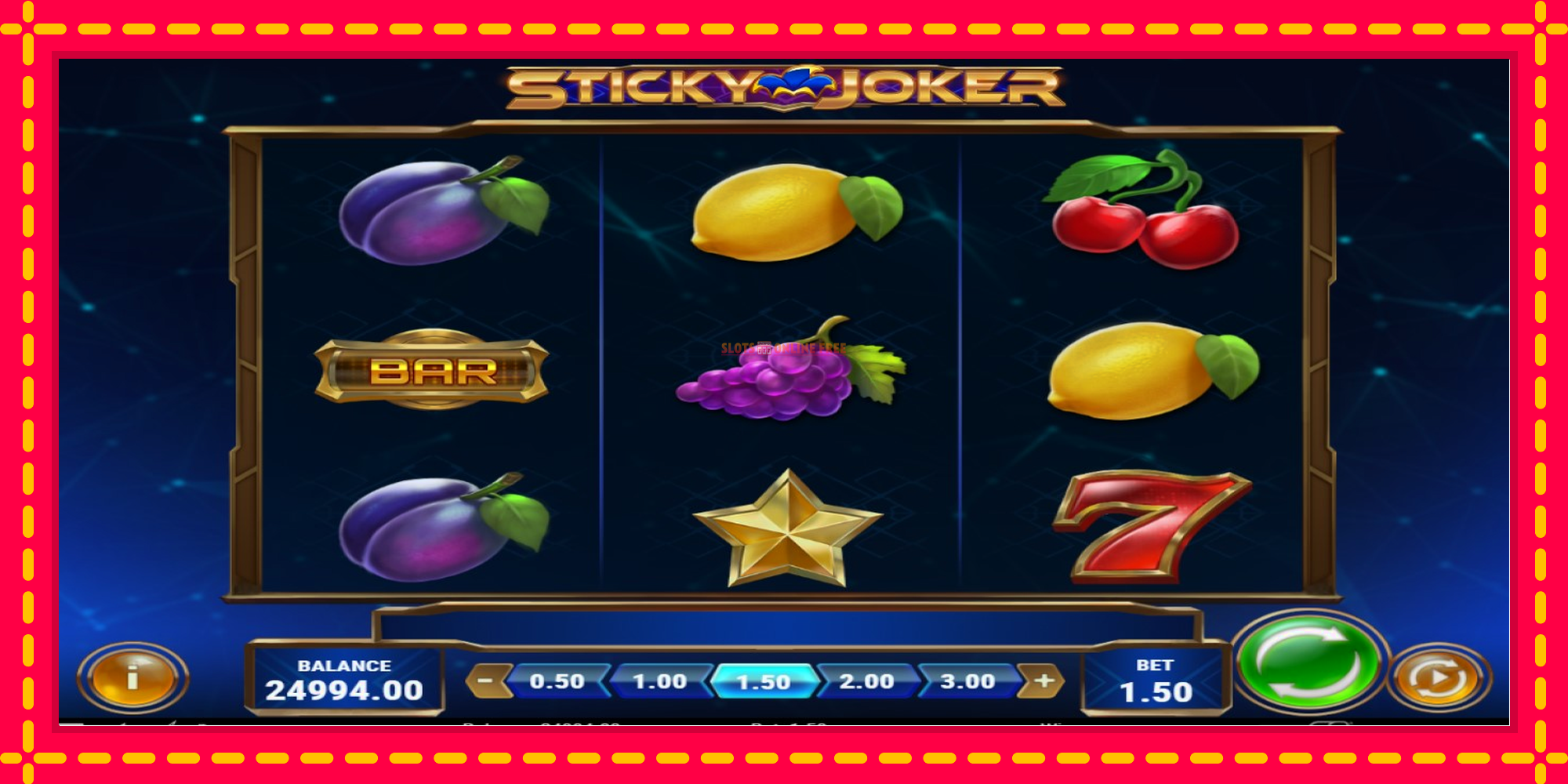 Sticky Joker - spēļu automāts ar modernu grafiku