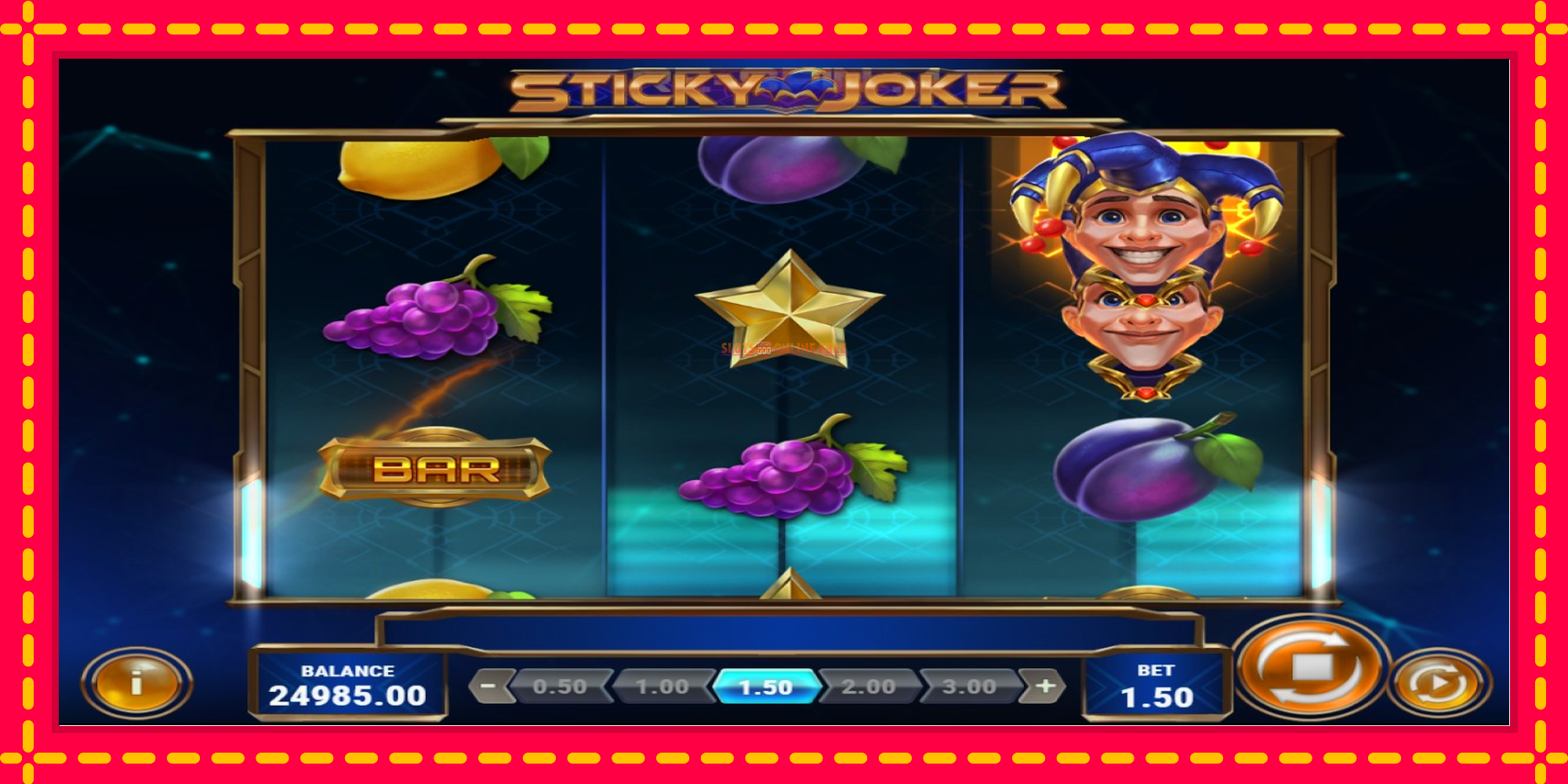 Sticky Joker - spēļu automāts ar modernu grafiku