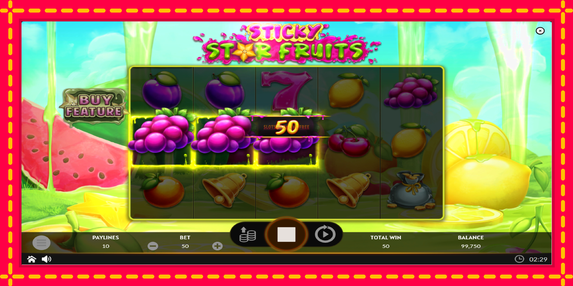 Sticky Star Fruits - spēļu automāts ar modernu grafiku