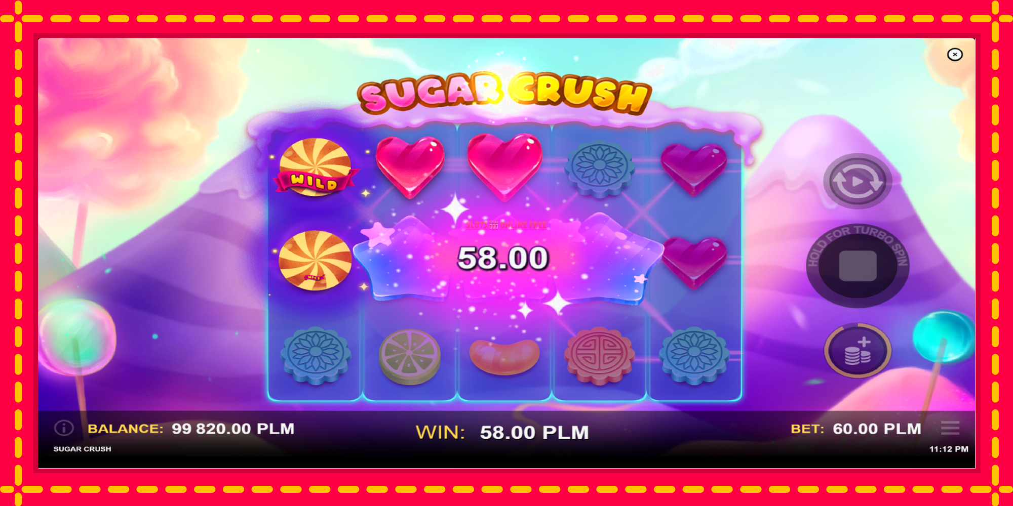 Sugar Crush - spēļu automāts ar modernu grafiku