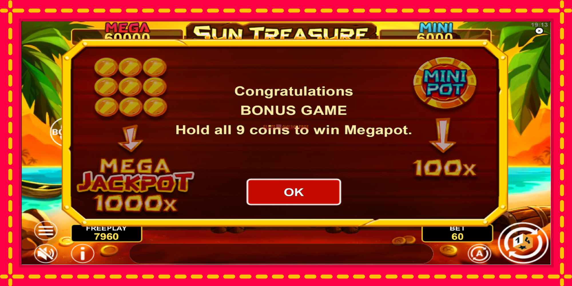 Sun Treasure Hold & Win - spēļu automāts ar modernu grafiku