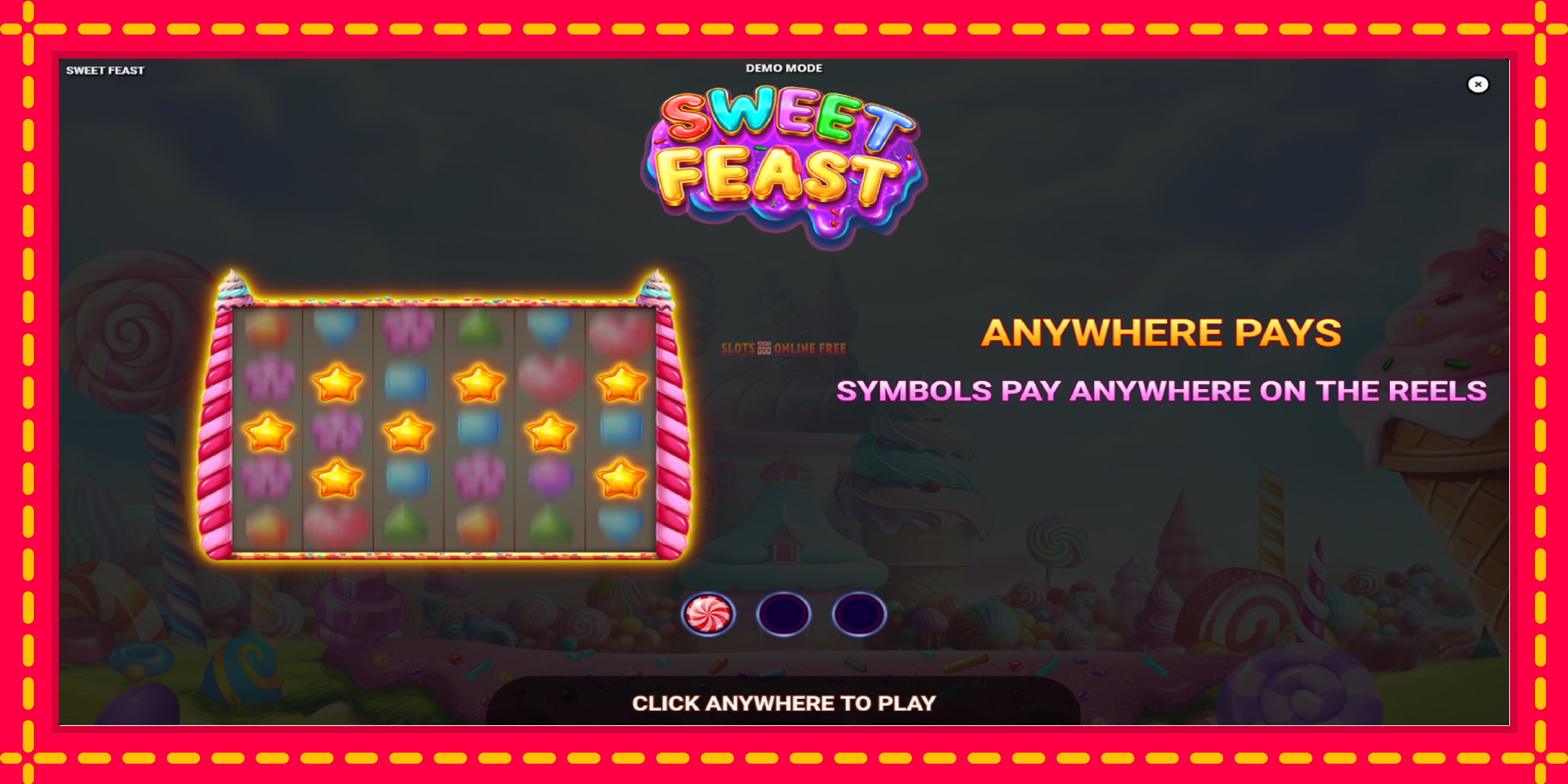 Sweet Feast - spēļu automāts ar modernu grafiku