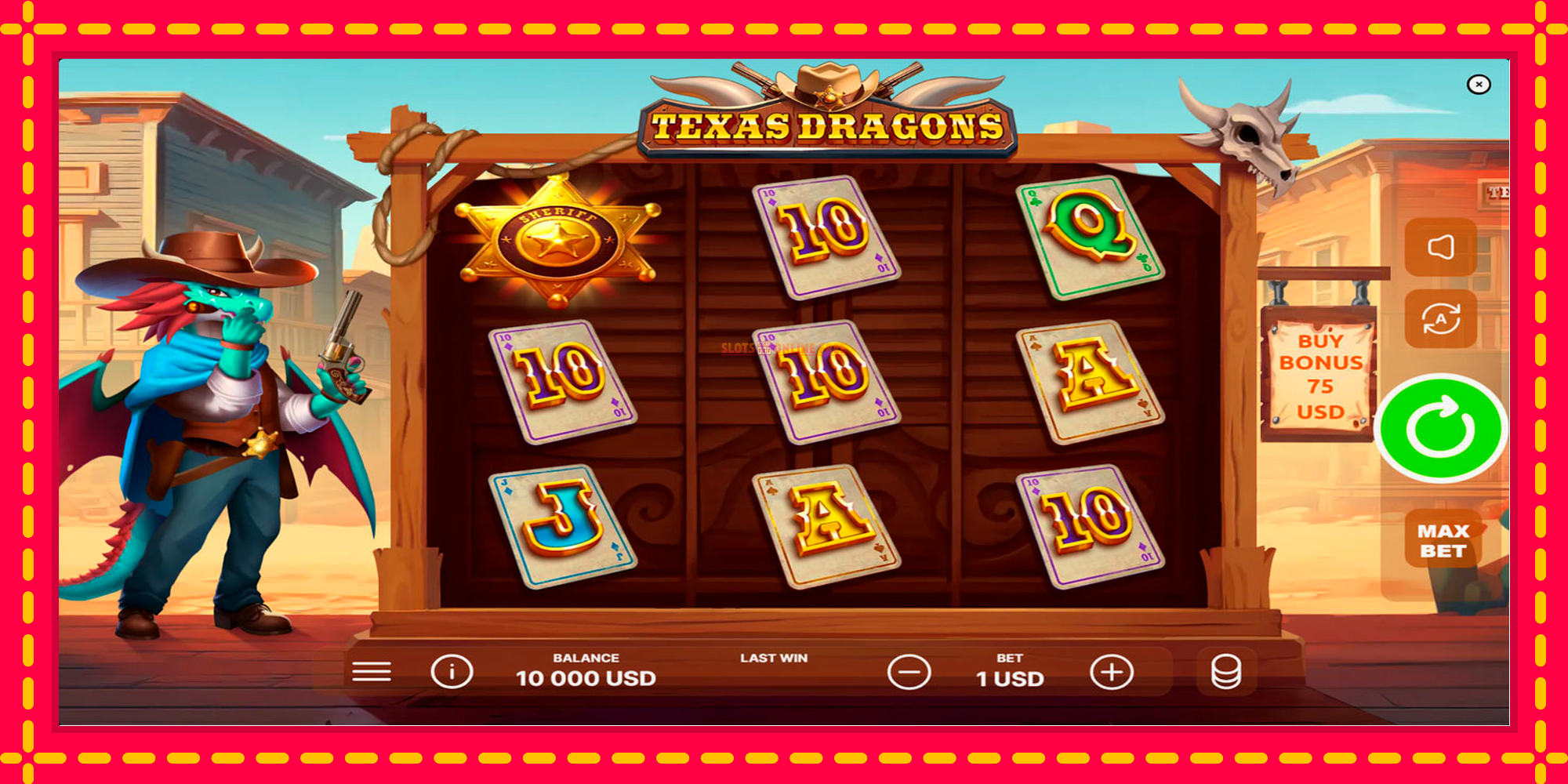 Texas Dragons - spēļu automāts ar modernu grafiku