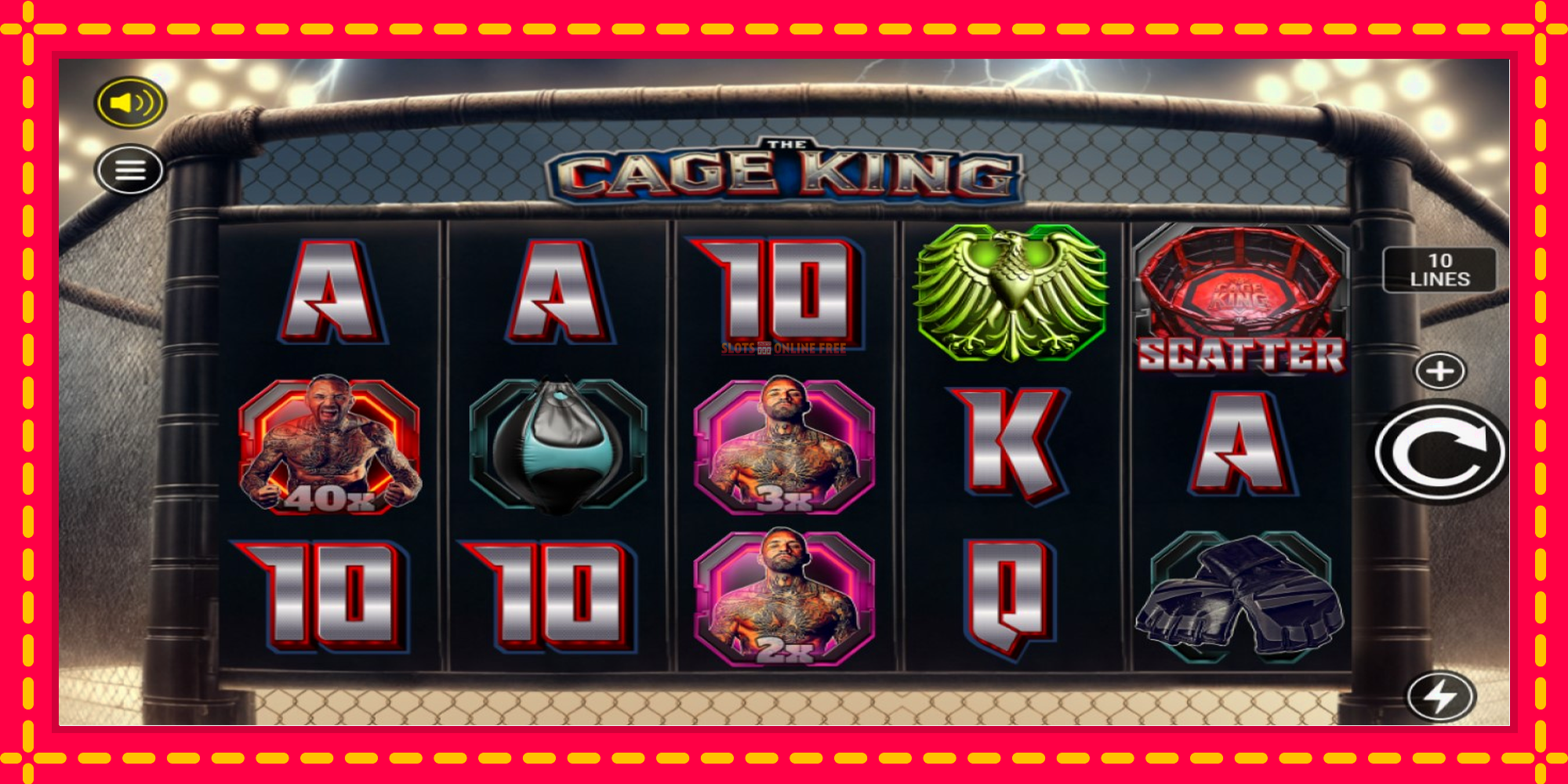 The Cage King - spēļu automāts ar modernu grafiku