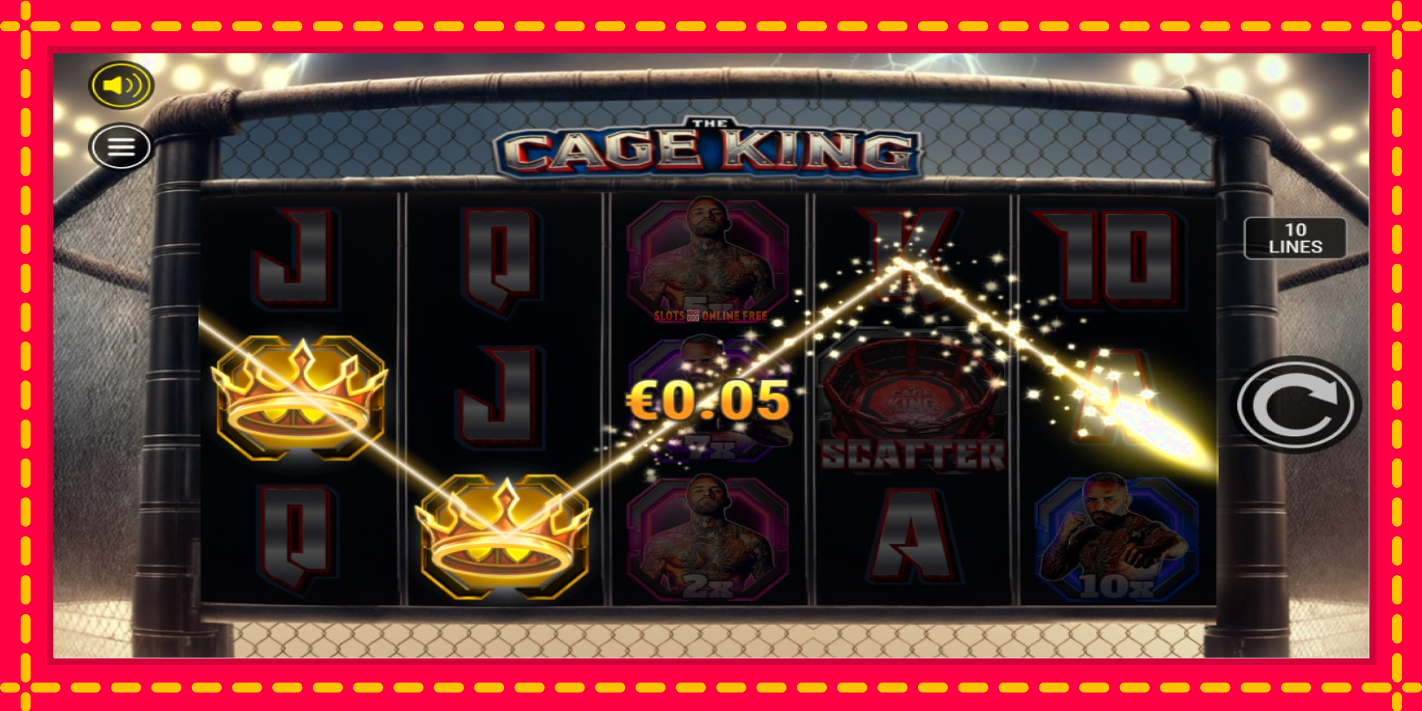 The Cage King - spēļu automāts ar modernu grafiku