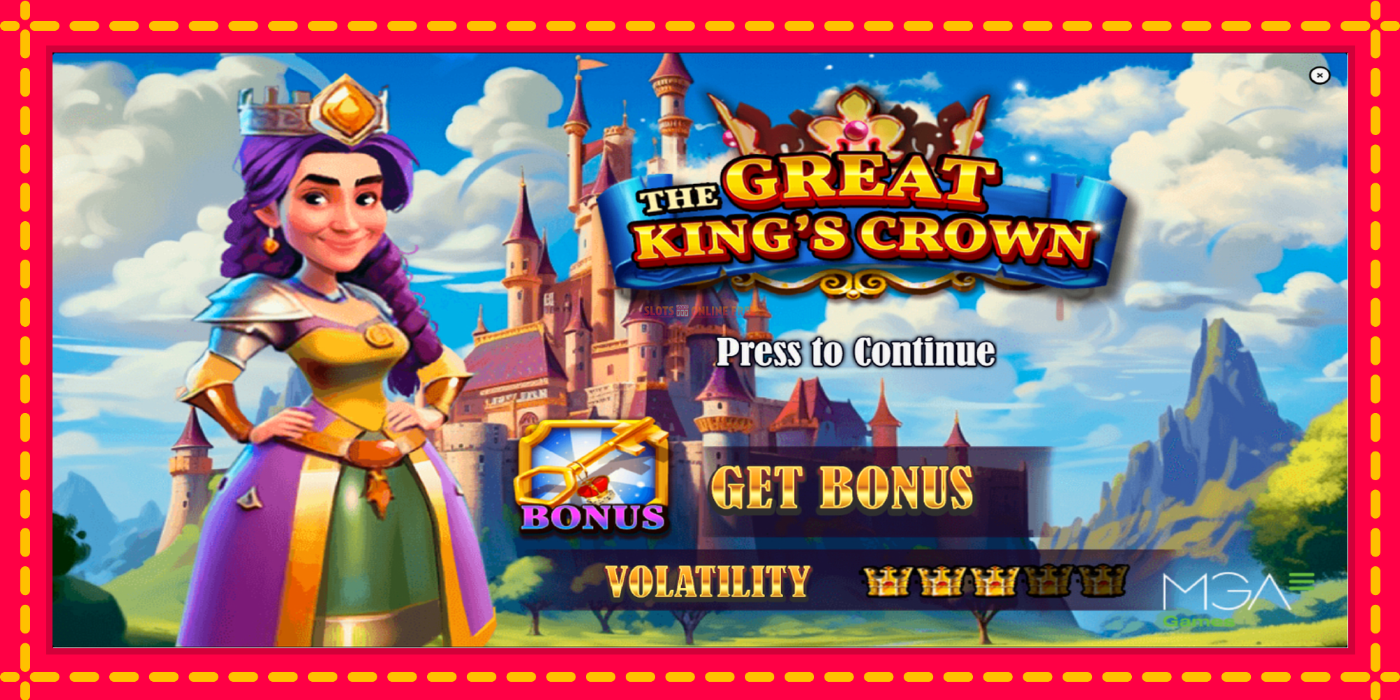 The Great Kings Crown - spēļu automāts ar modernu grafiku