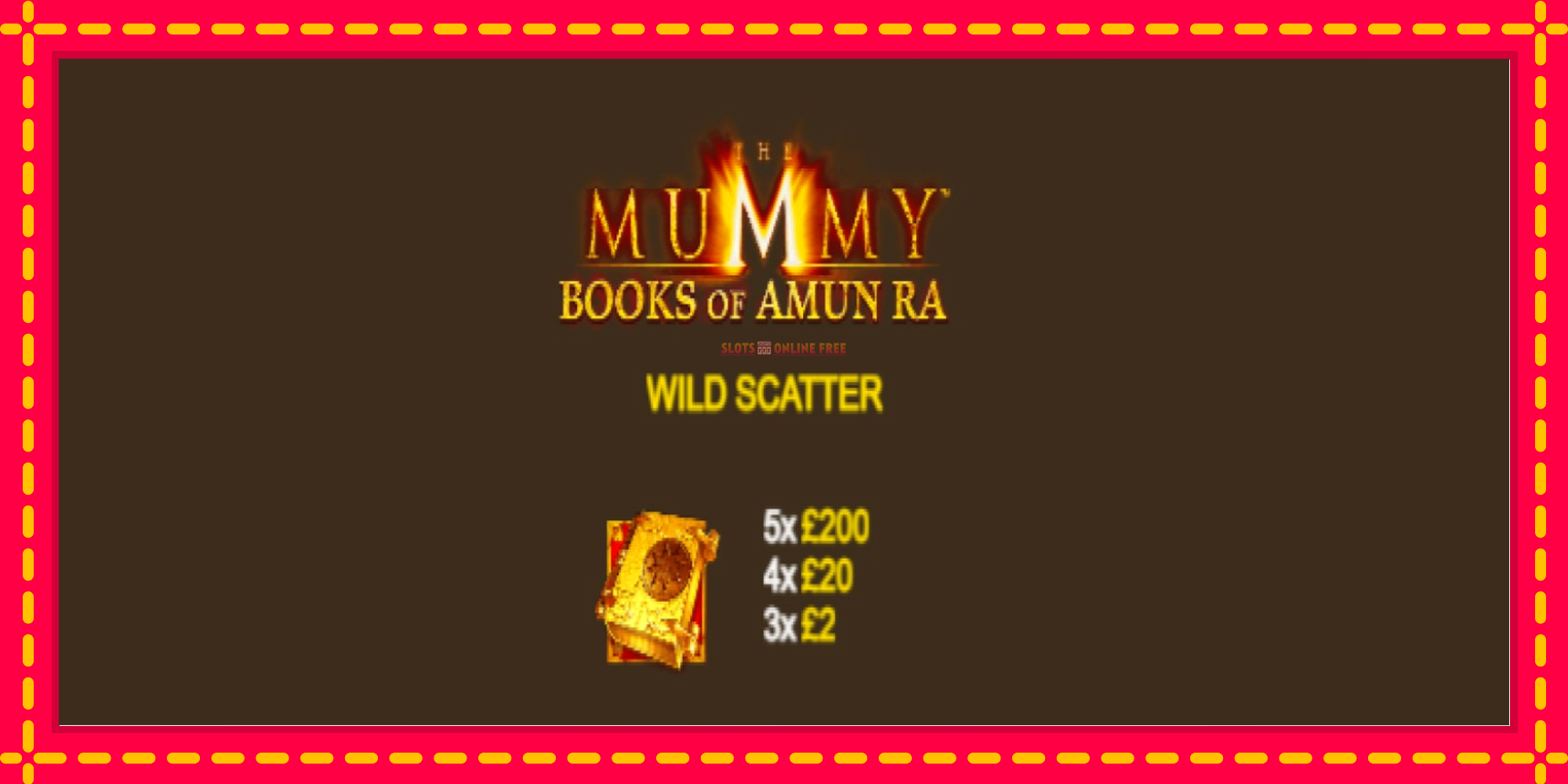 The Mummy Books of Amun Ra - spēļu automāts ar modernu grafiku