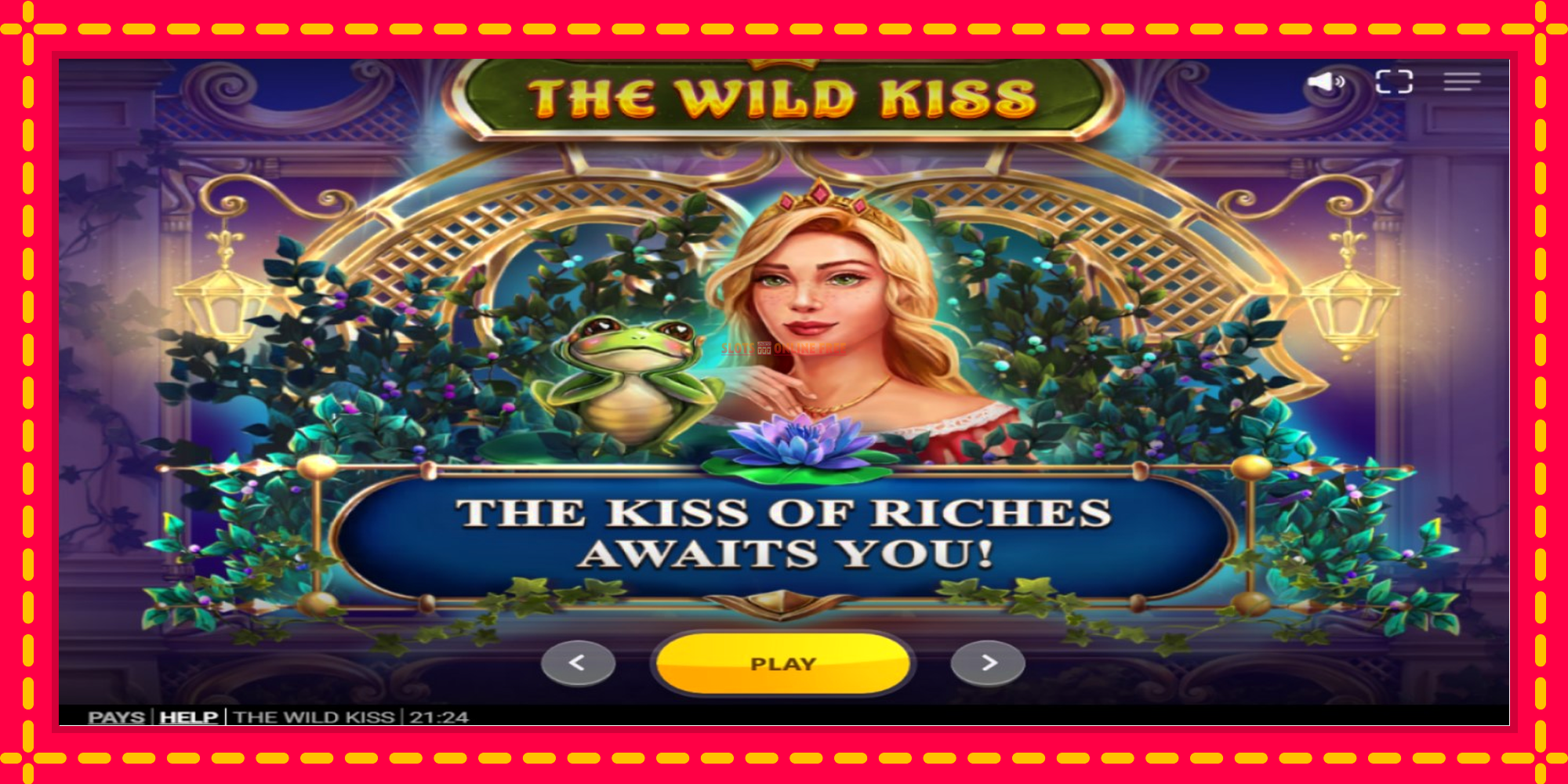 The Wild Kiss - spēļu automāts ar modernu grafiku