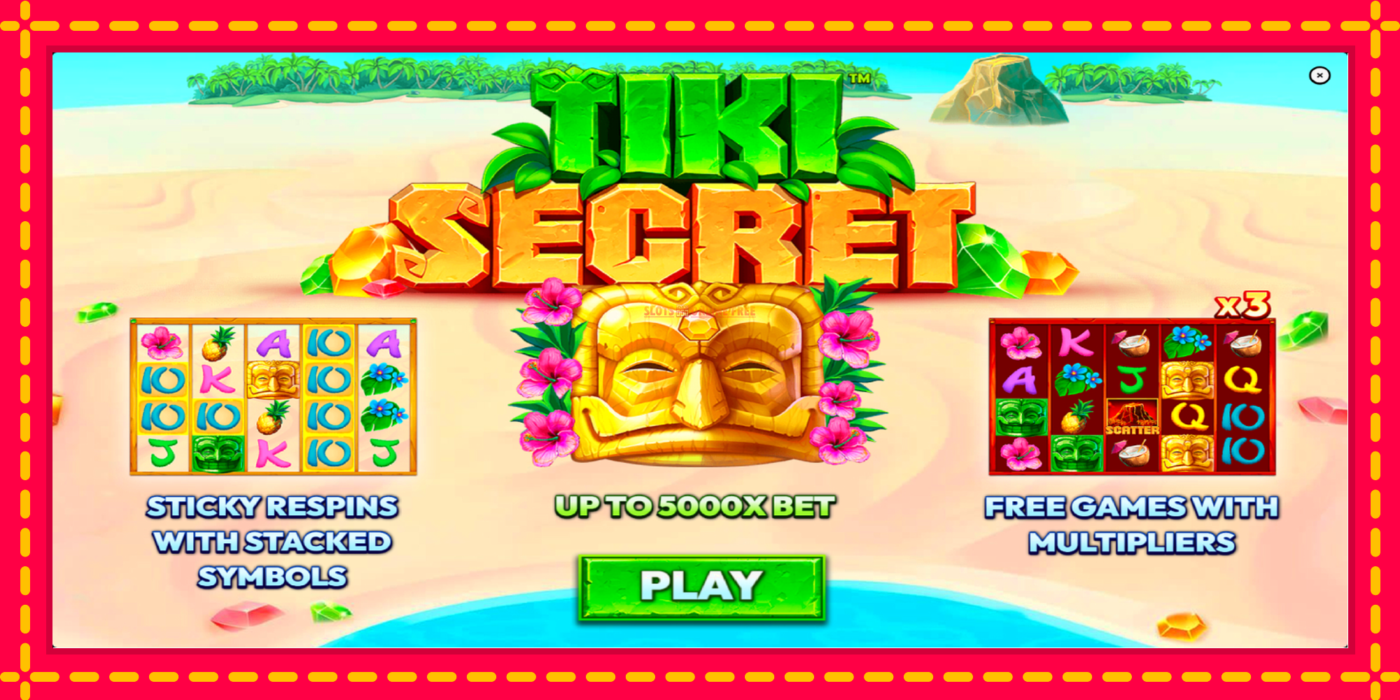 Tiki Secret - spēļu automāts ar modernu grafiku