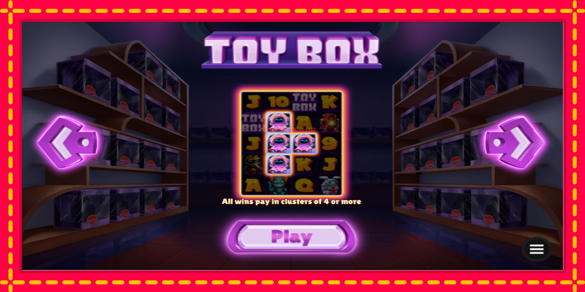 Toy Box - spēļu automāts ar modernu grafiku