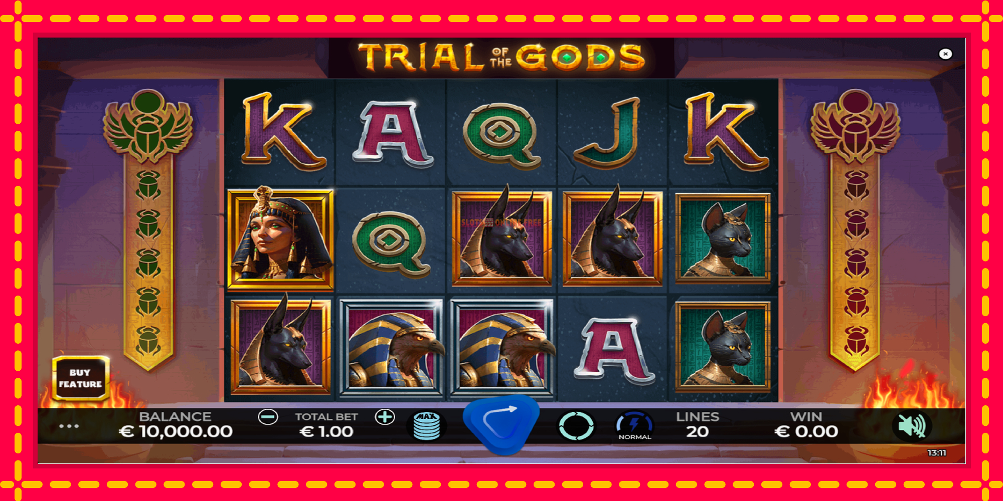 Trial of the Gods - spēļu automāts ar modernu grafiku