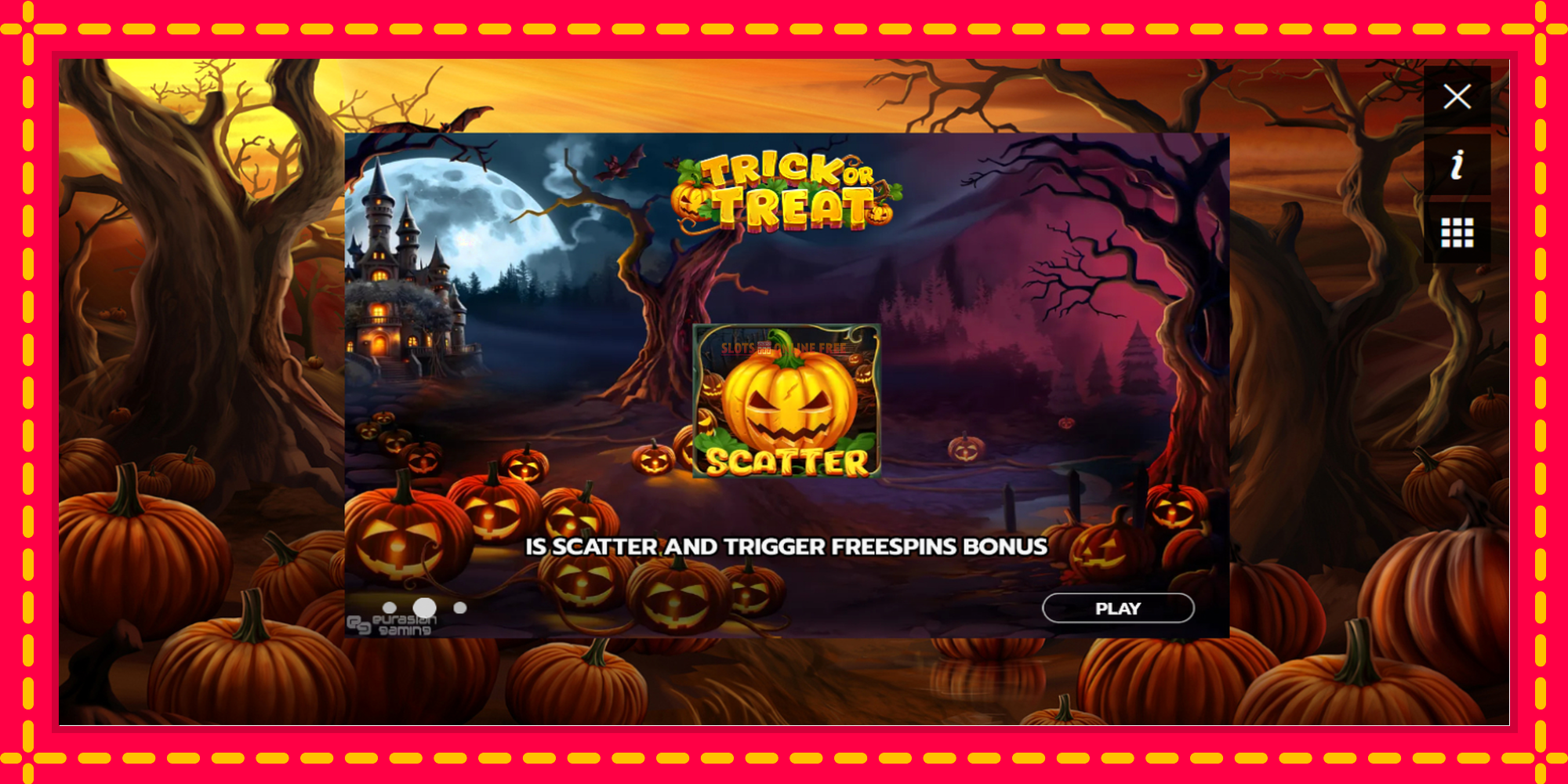 Trick or Treat - spēļu automāts ar modernu grafiku