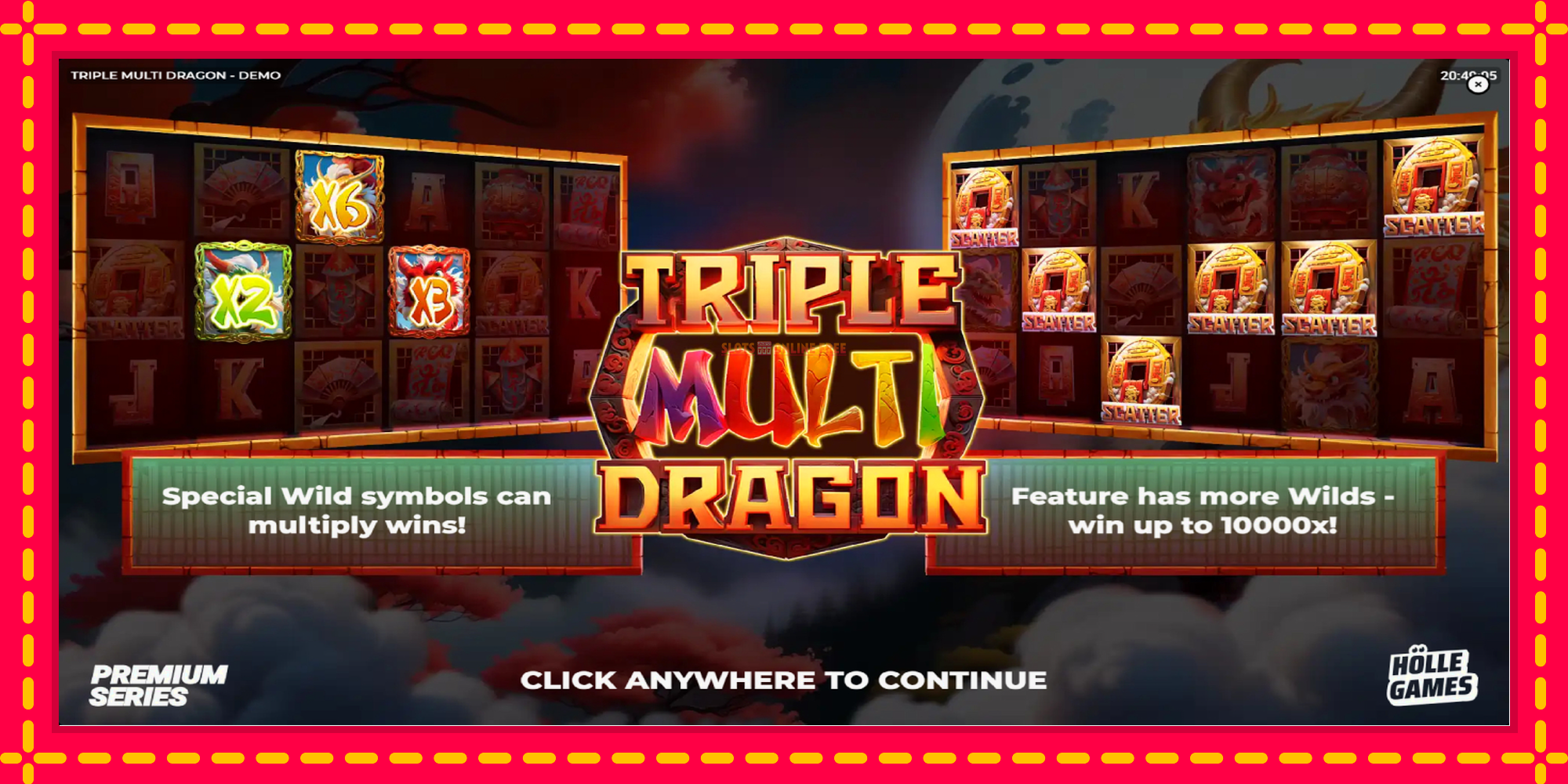 Triple Multi Dragon - spēļu automāts ar modernu grafiku