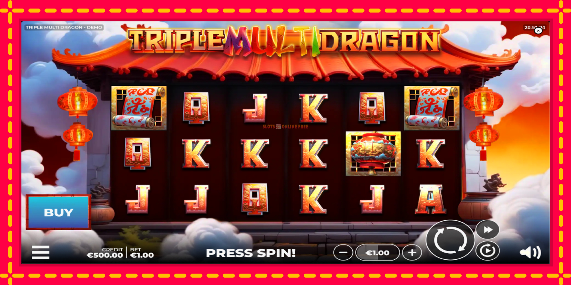 Triple Multi Dragon - spēļu automāts ar modernu grafiku