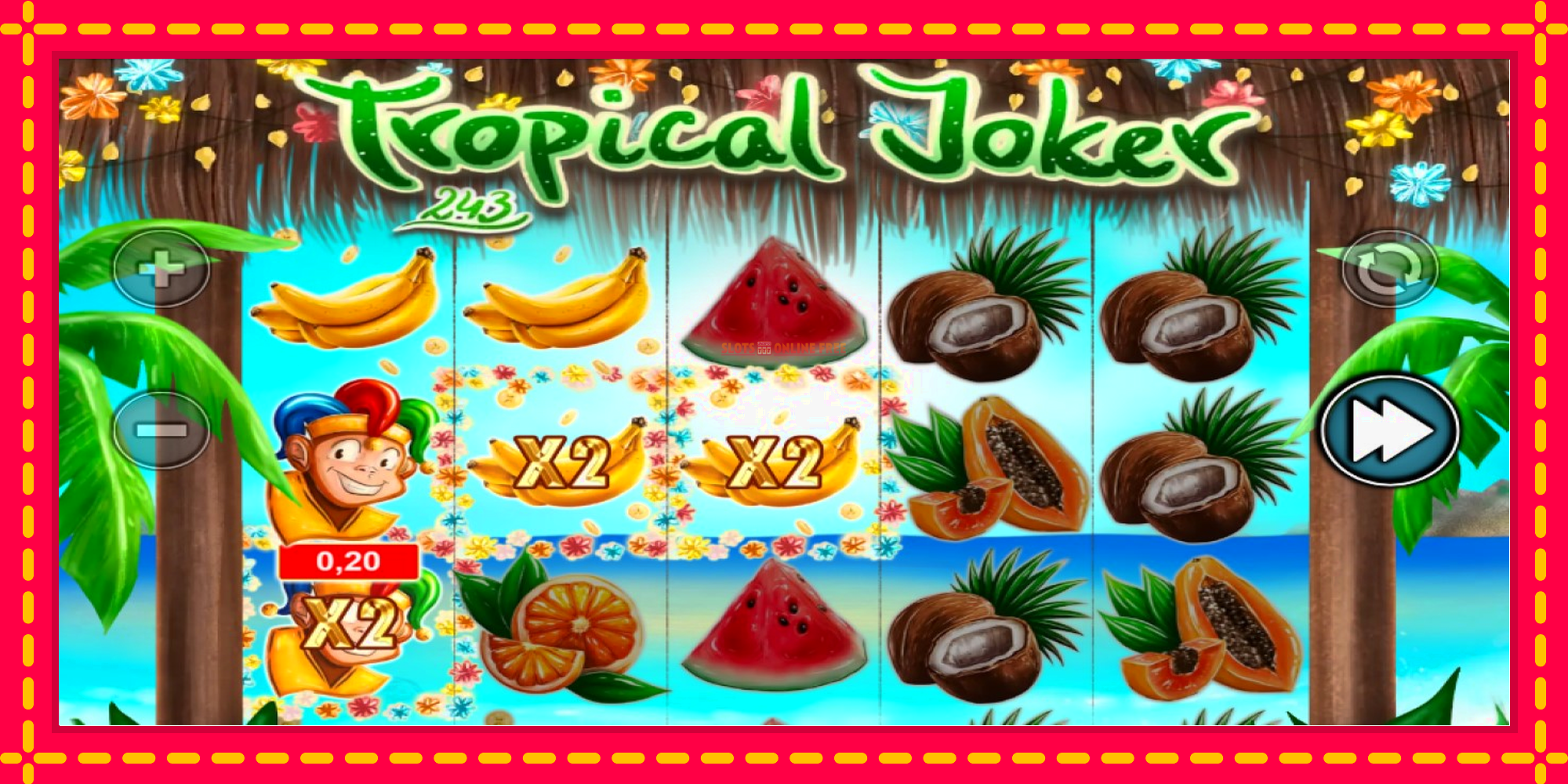 Tropical Joker - spēļu automāts ar modernu grafiku