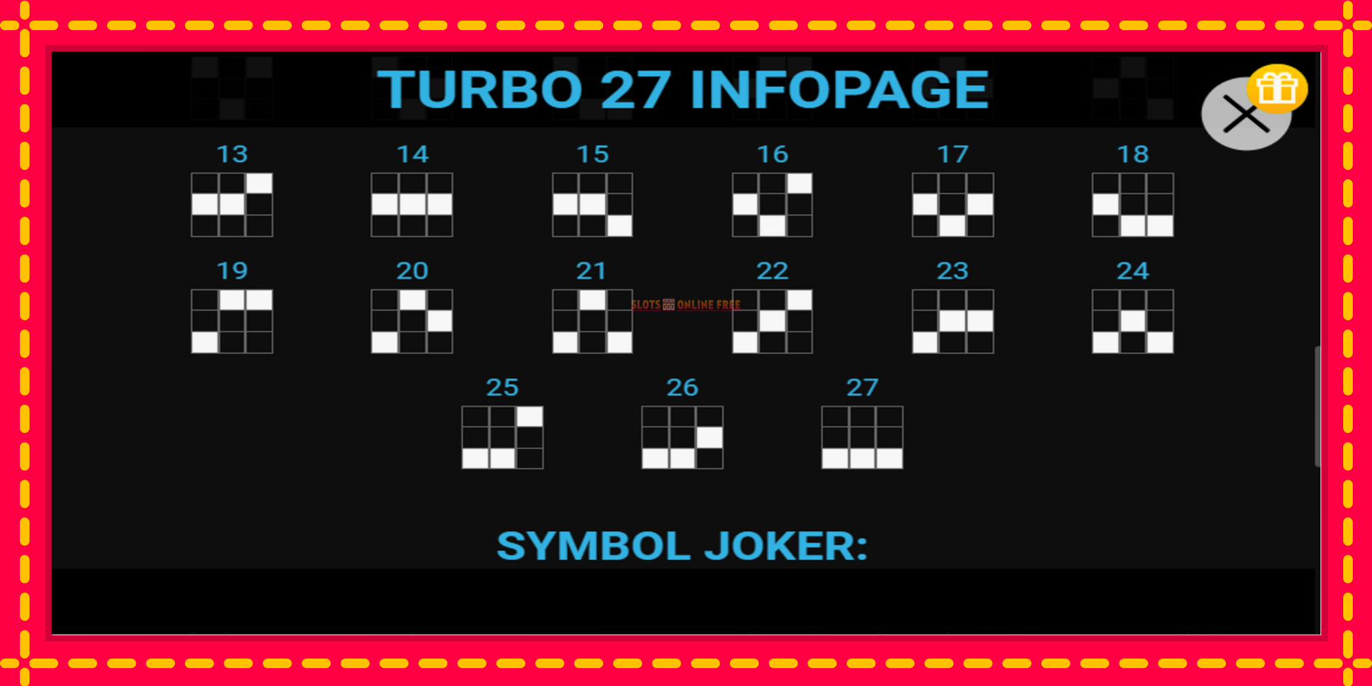 Turbo 27 - spēļu automāts ar modernu grafiku