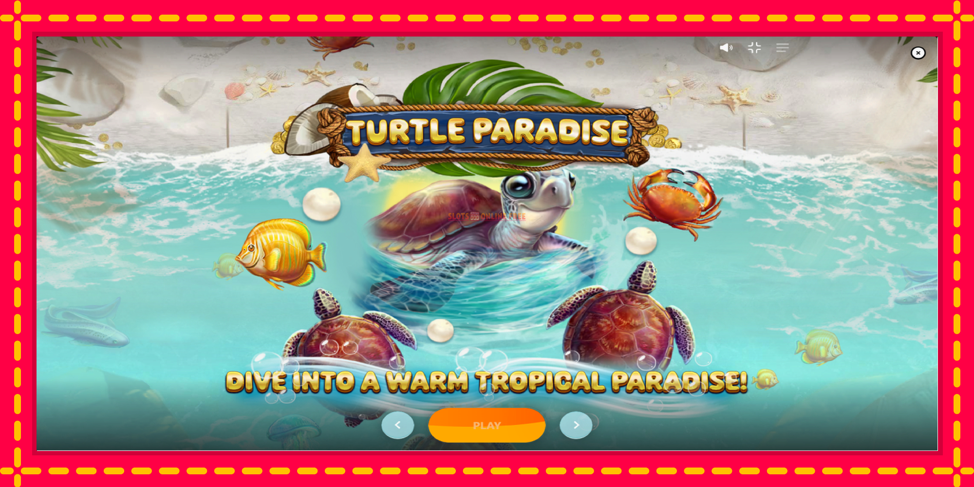 Turtle Paradise - spēļu automāts ar modernu grafiku