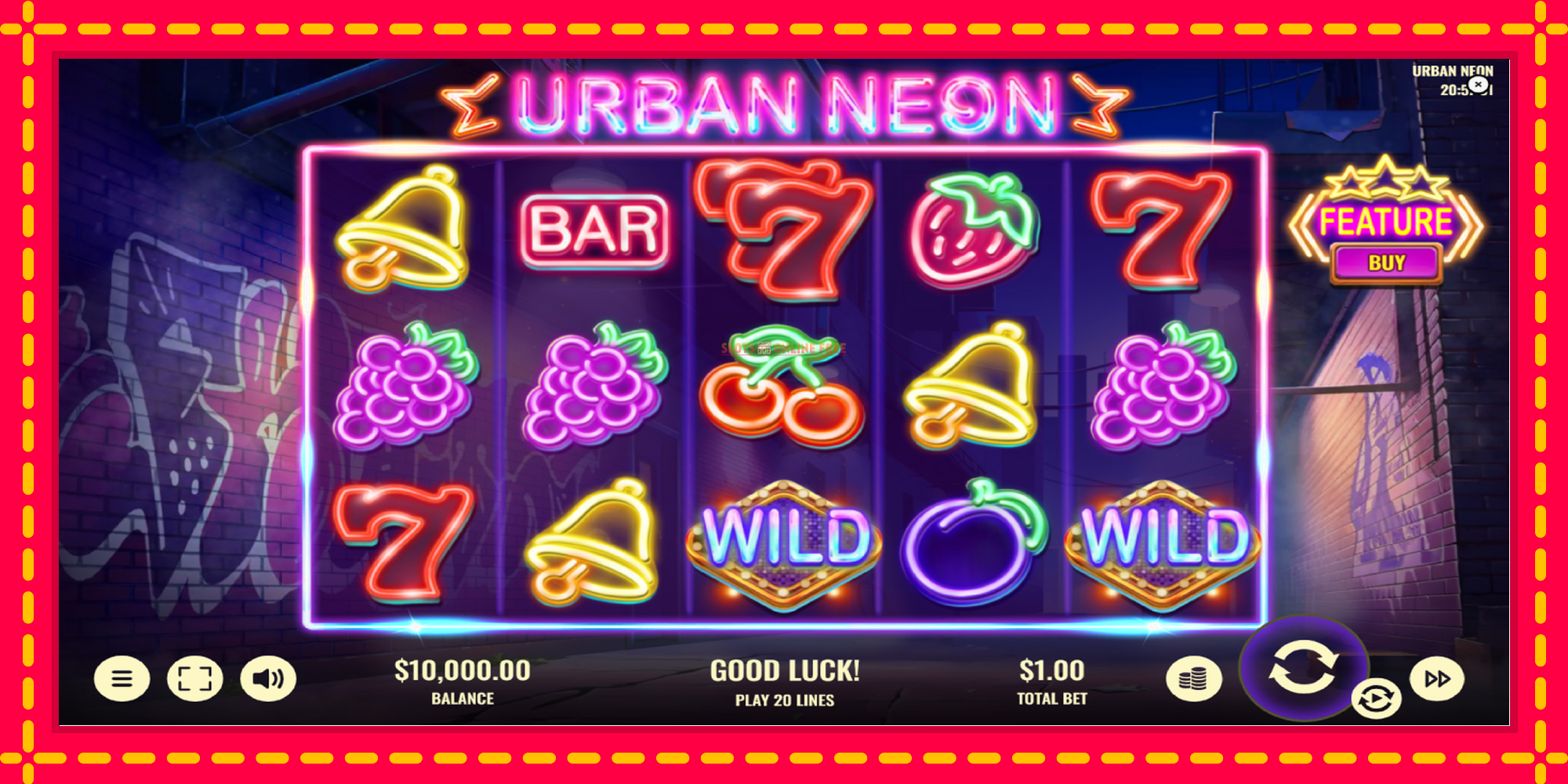 Urban Neon - spēļu automāts ar modernu grafiku