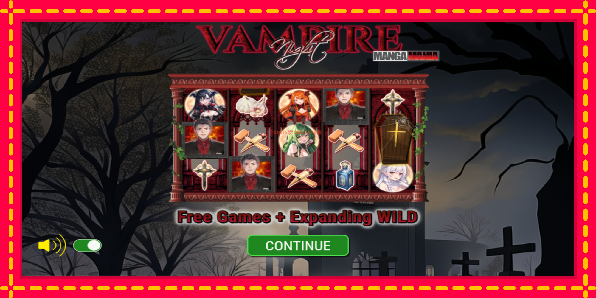 Vampire Night - spēļu automāts ar modernu grafiku