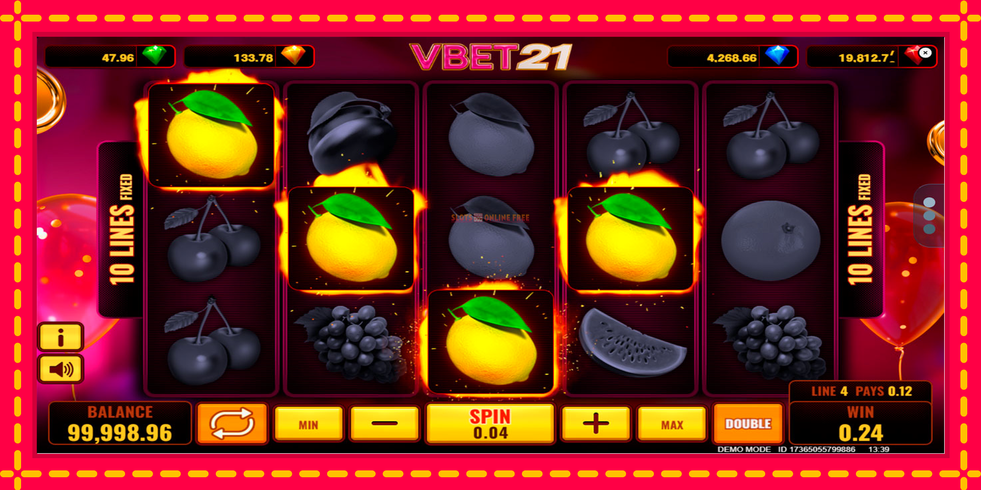 Vbet 21 - spēļu automāts ar modernu grafiku