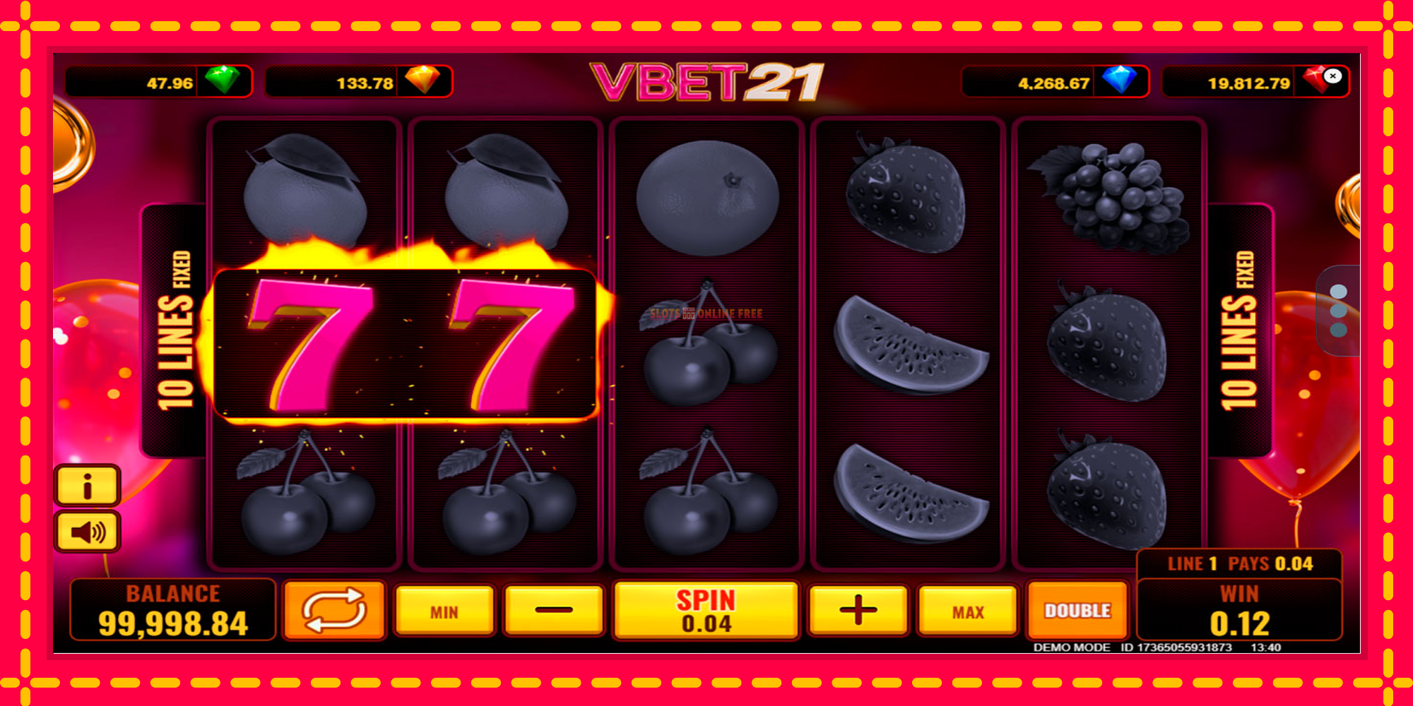 Vbet 21 - spēļu automāts ar modernu grafiku