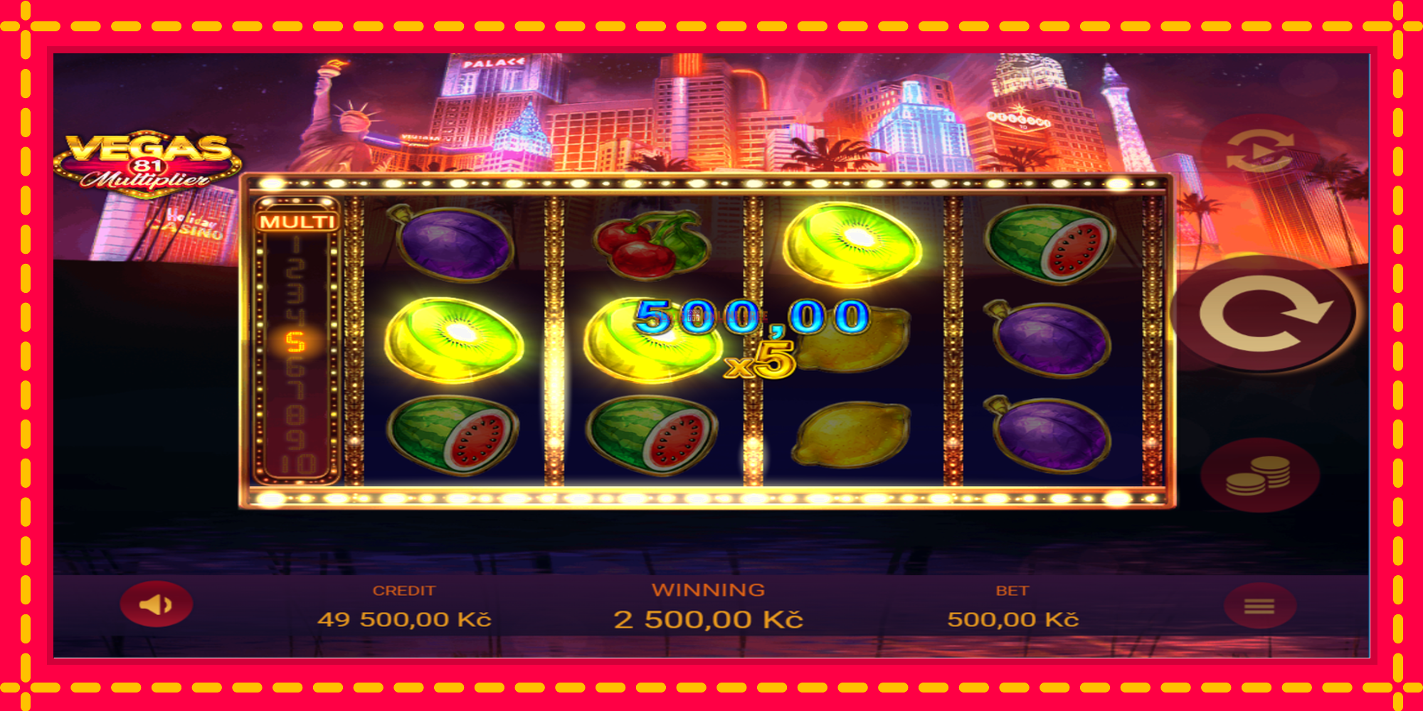 Vegas 81 Multiplier - spēļu automāts ar modernu grafiku