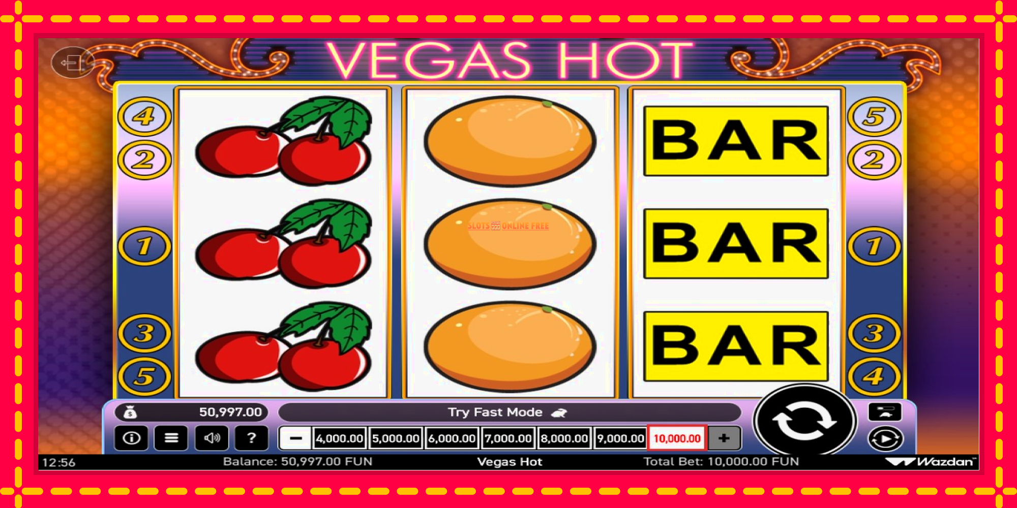 Vegas Hot - spēļu automāts ar modernu grafiku