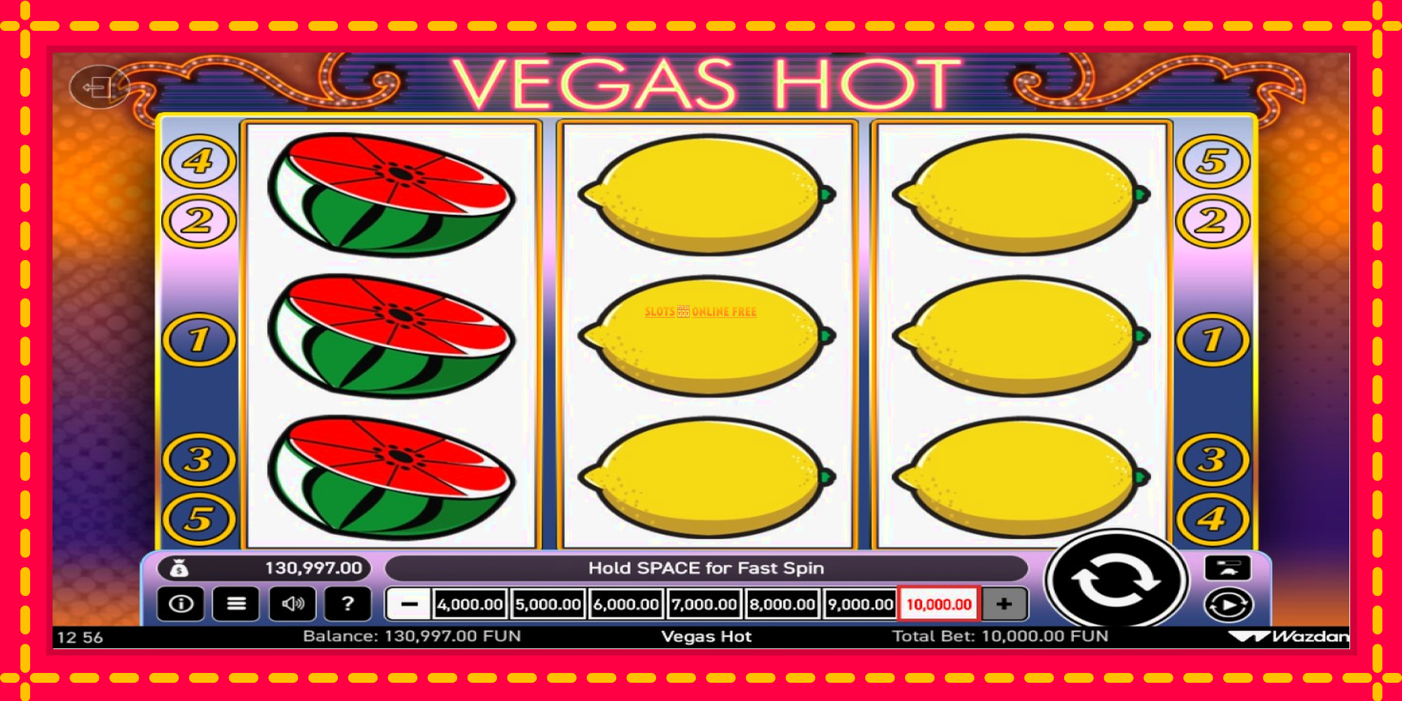 Vegas Hot - spēļu automāts ar modernu grafiku