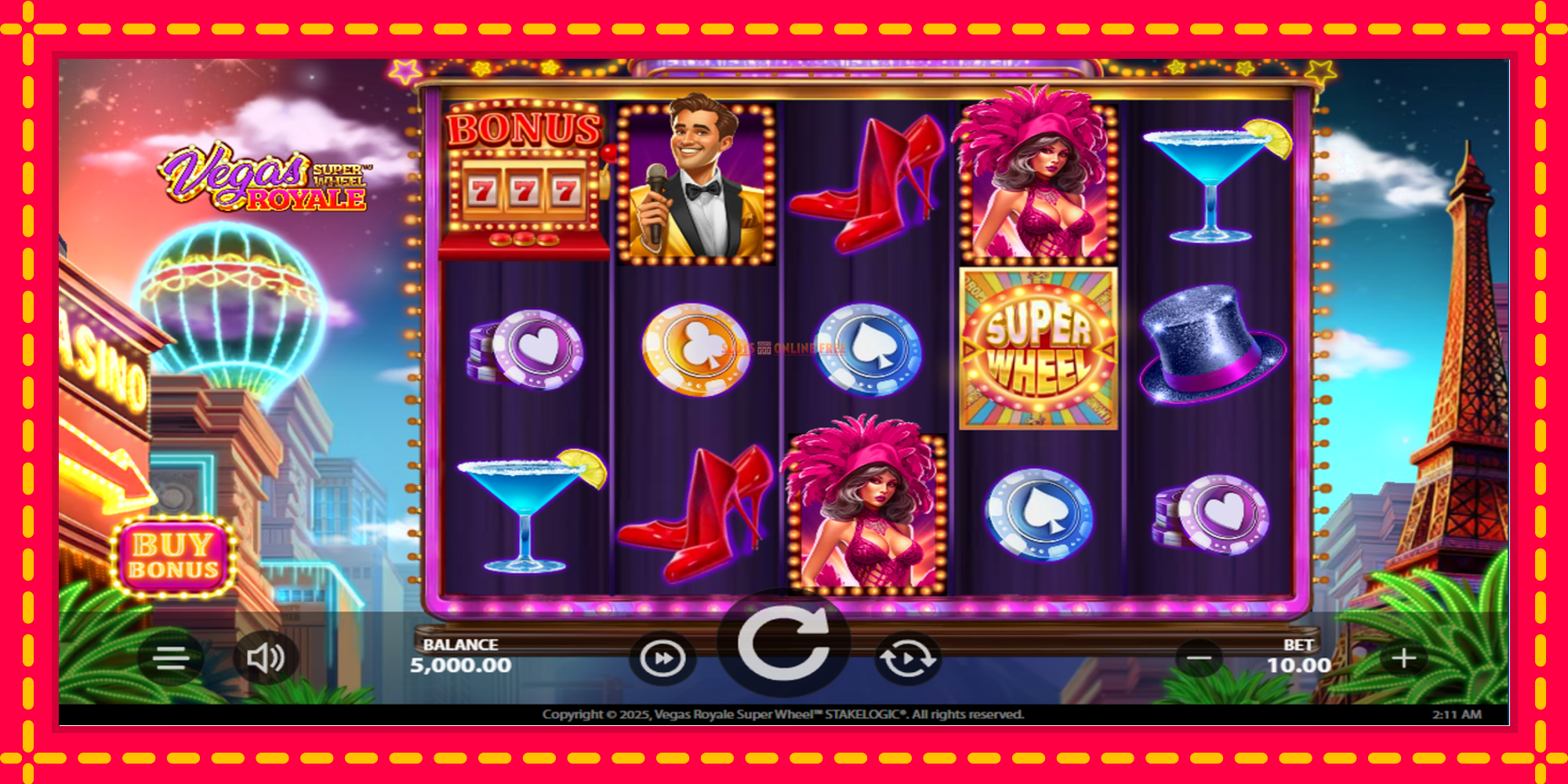 Vegas Royale Super Wheel - spēļu automāts ar modernu grafiku