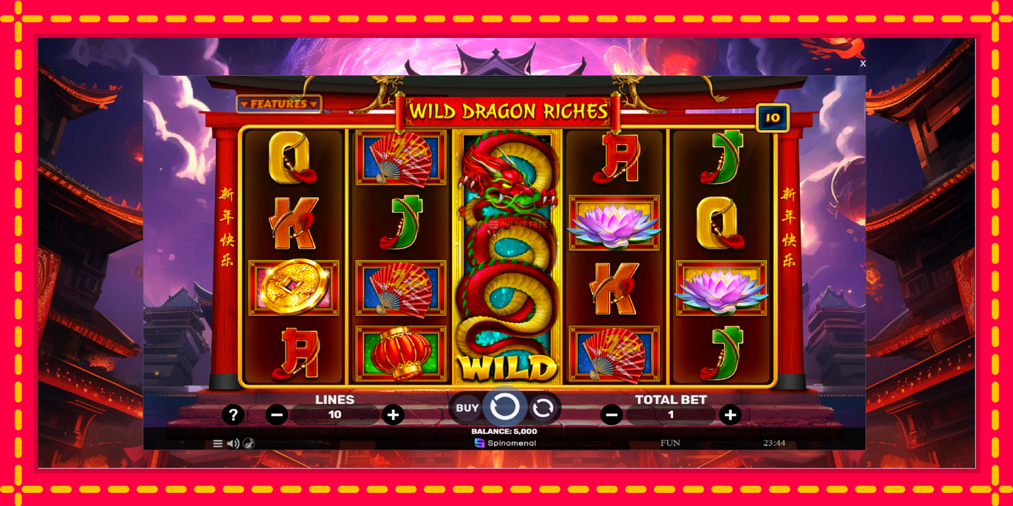 Wild Dragon Riches - spēļu automāts ar modernu grafiku