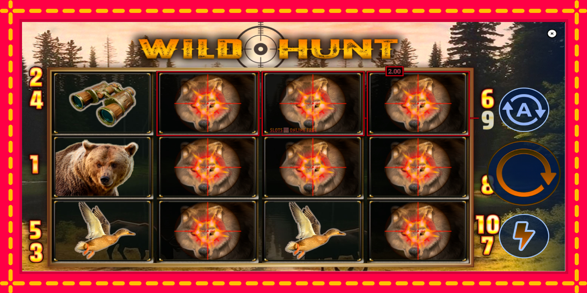 Wild Hunt - spēļu automāts ar modernu grafiku