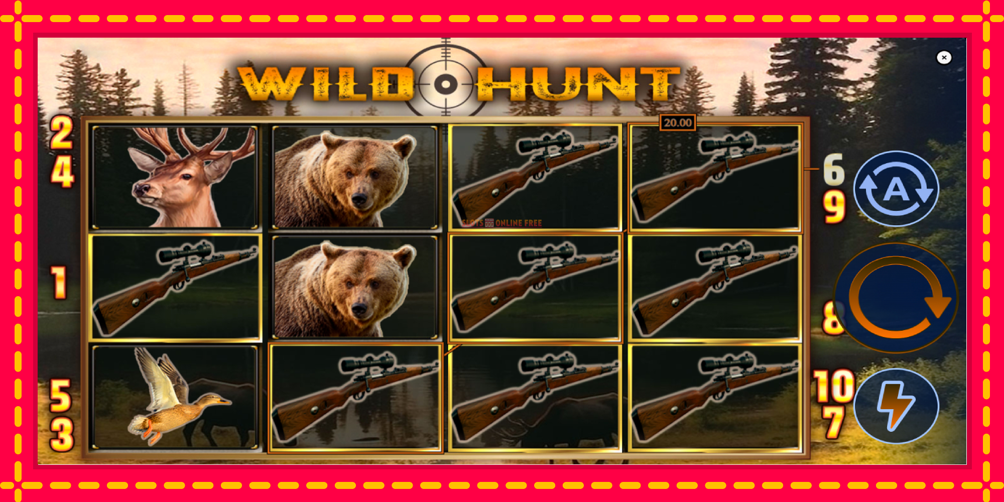 Wild Hunt - spēļu automāts ar modernu grafiku