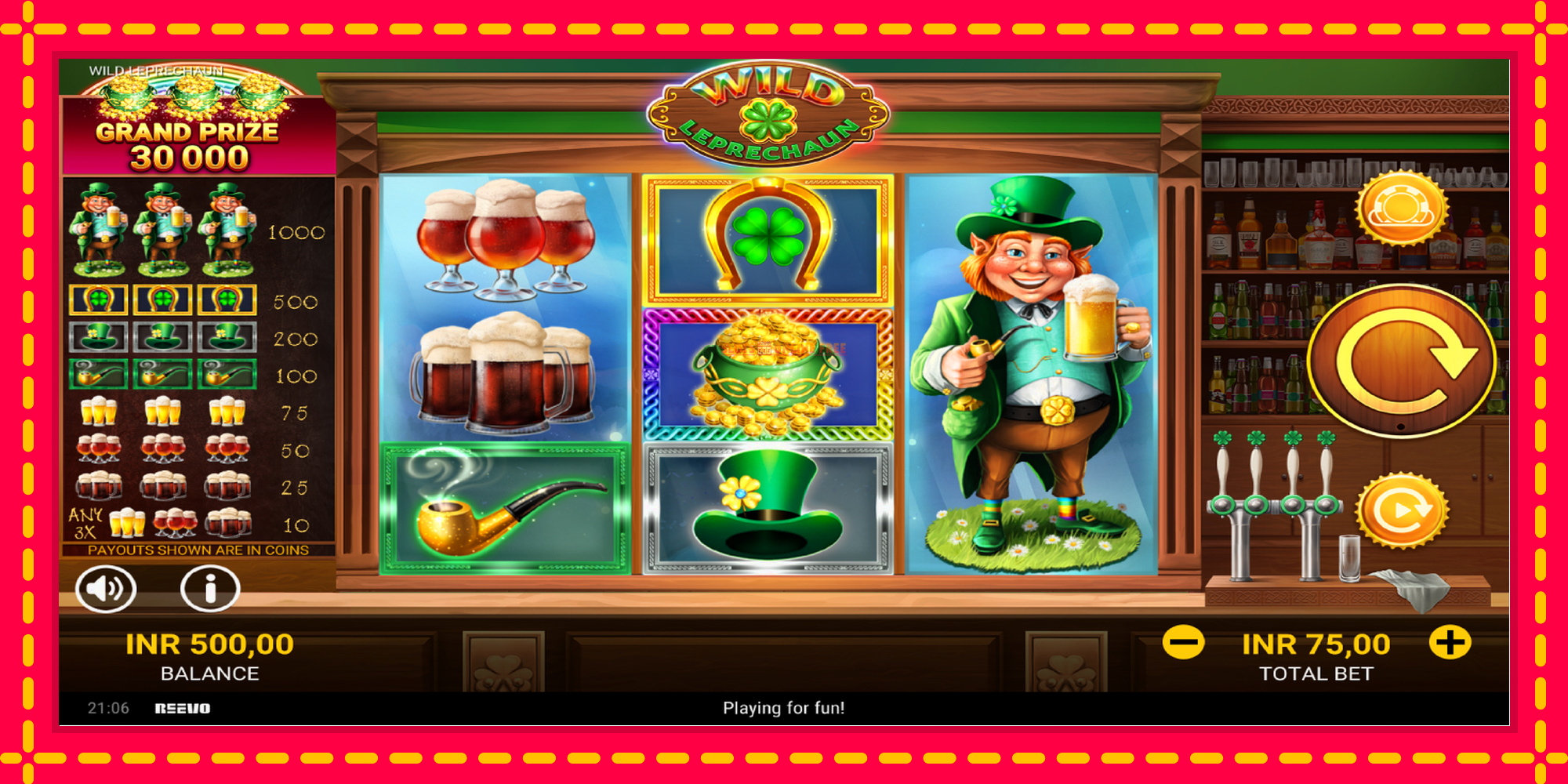 Wild Leprechaun - spēļu automāts ar modernu grafiku