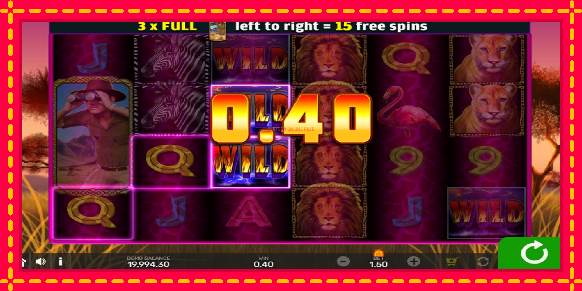 Wild Lion with Reel Bingo - spēļu automāts ar modernu grafiku